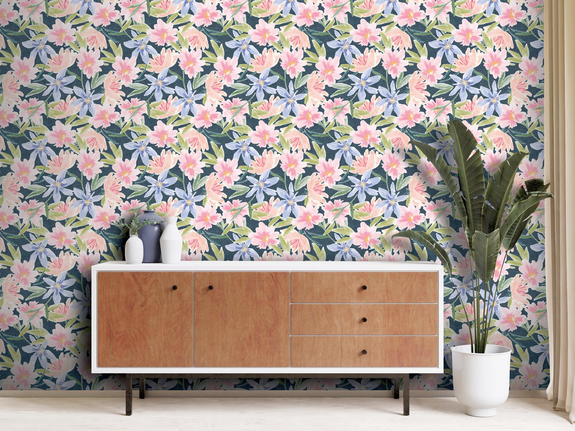 100374AH Watercolour Floral by Wallpaper by Arthouse