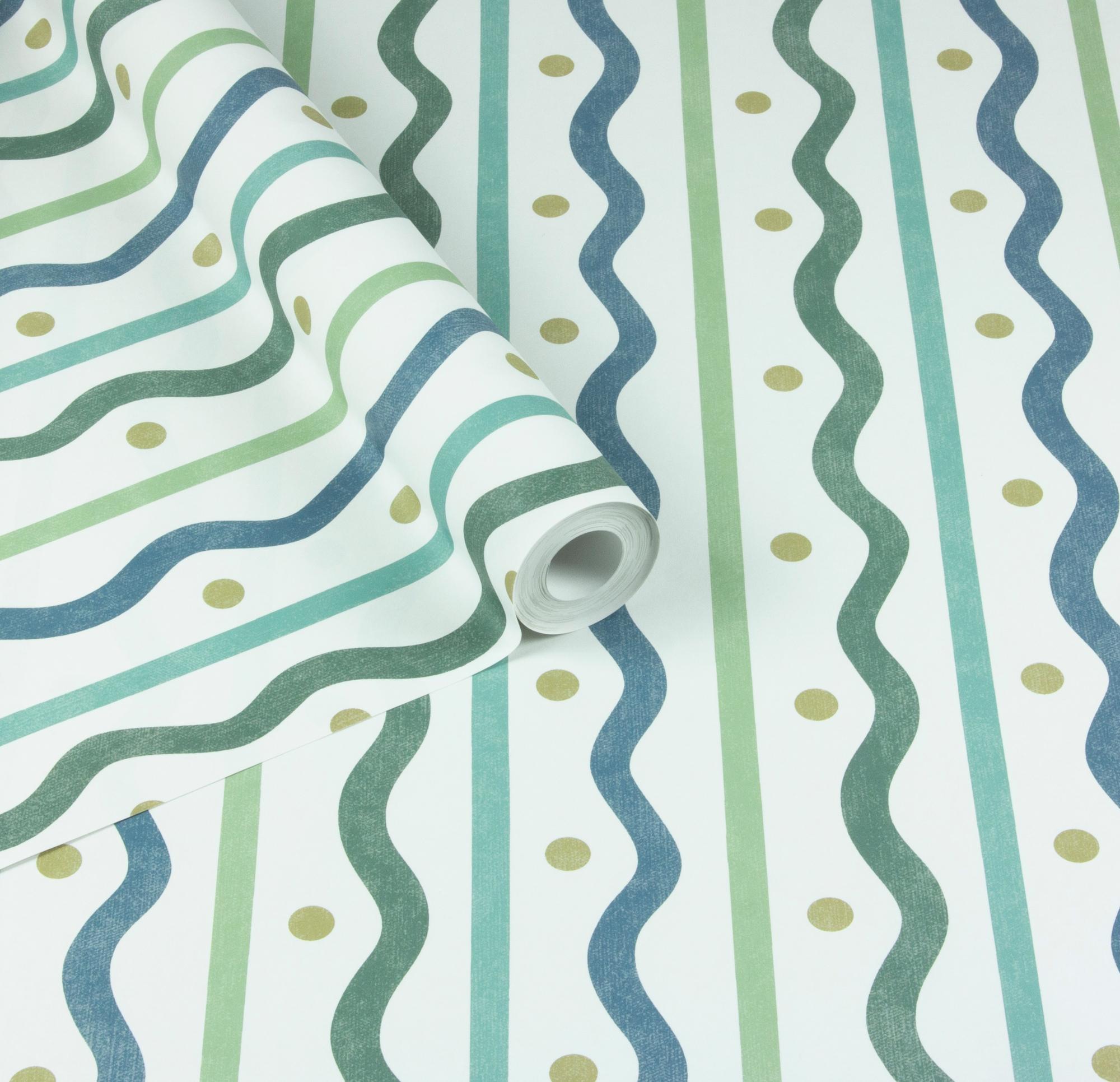 100386AH Squiggle Stripe by Wallpaper by Arthouse
