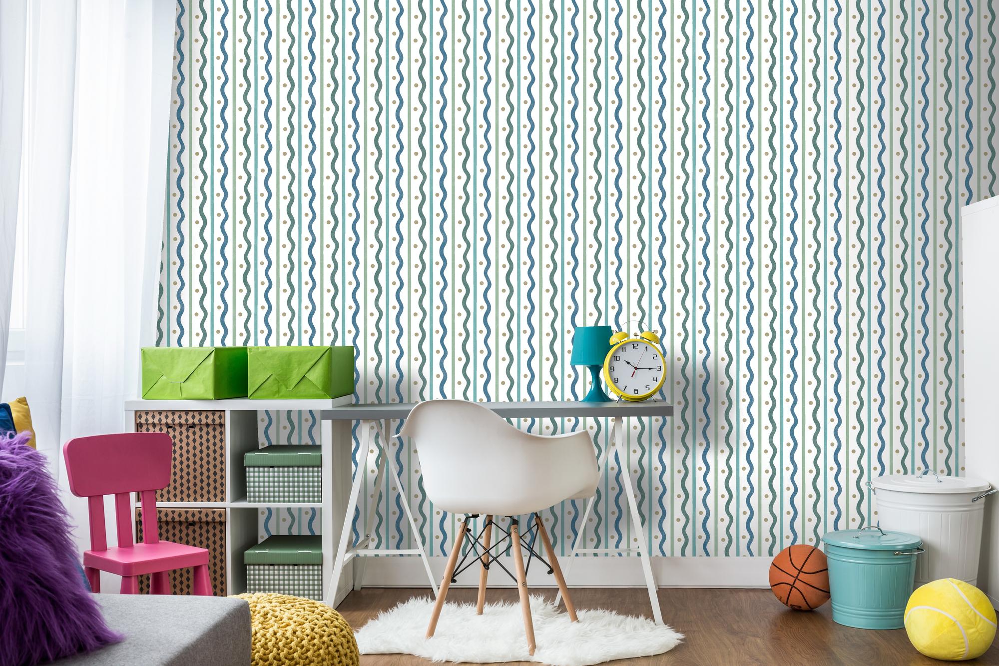 100386AH Squiggle Stripe by Wallpaper by Arthouse