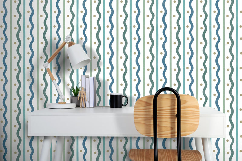 100386AH Squiggle Stripe by Wallpaper by Arthouse