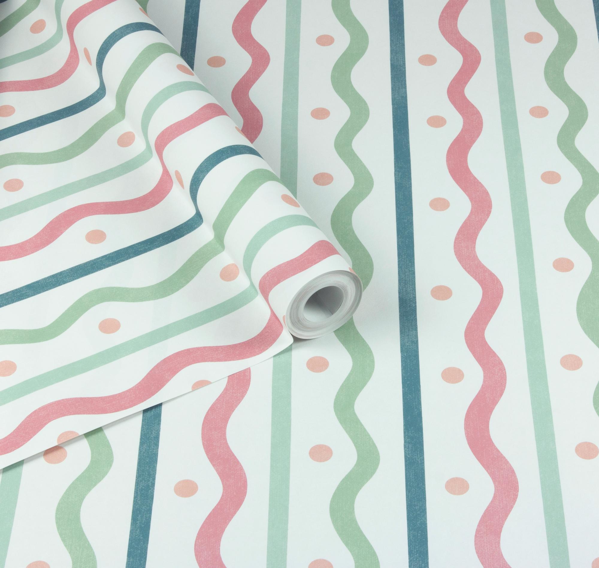 100387AH Squiggle Stripe by Wallpaper by Arthouse