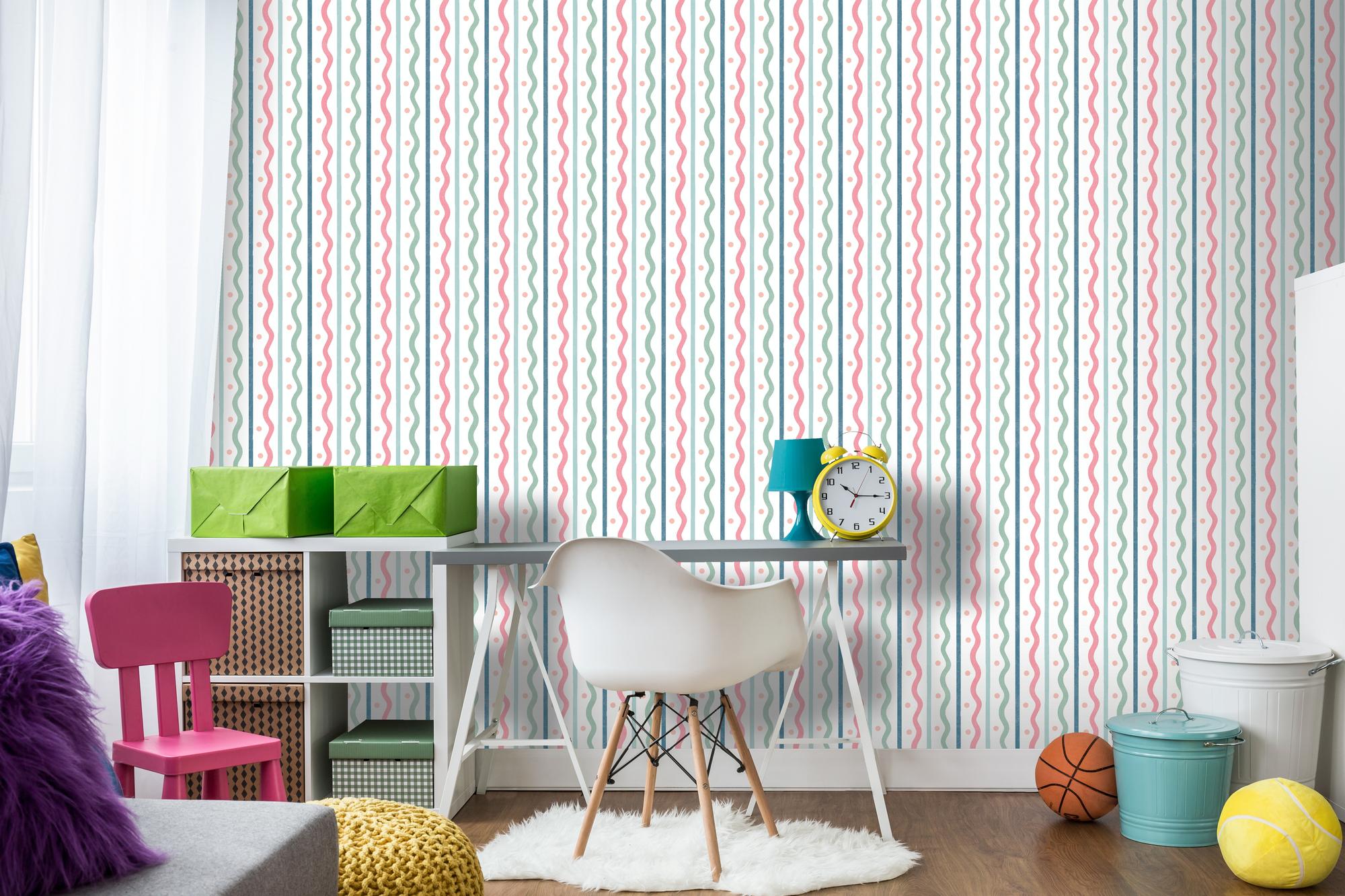 100387AH Squiggle Stripe by Wallpaper by Arthouse
