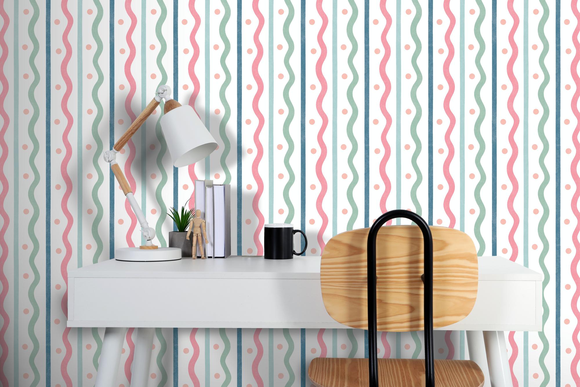 100387AH Squiggle Stripe by Wallpaper by Arthouse