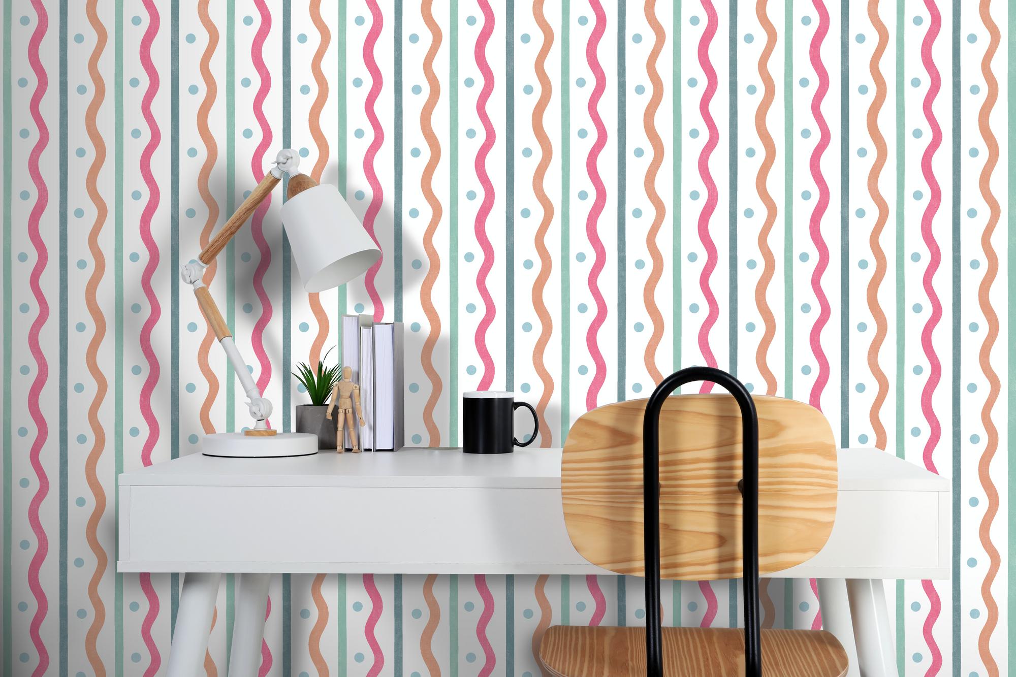 100388AH Squiggle Stripe by Wallpaper by Arthouse