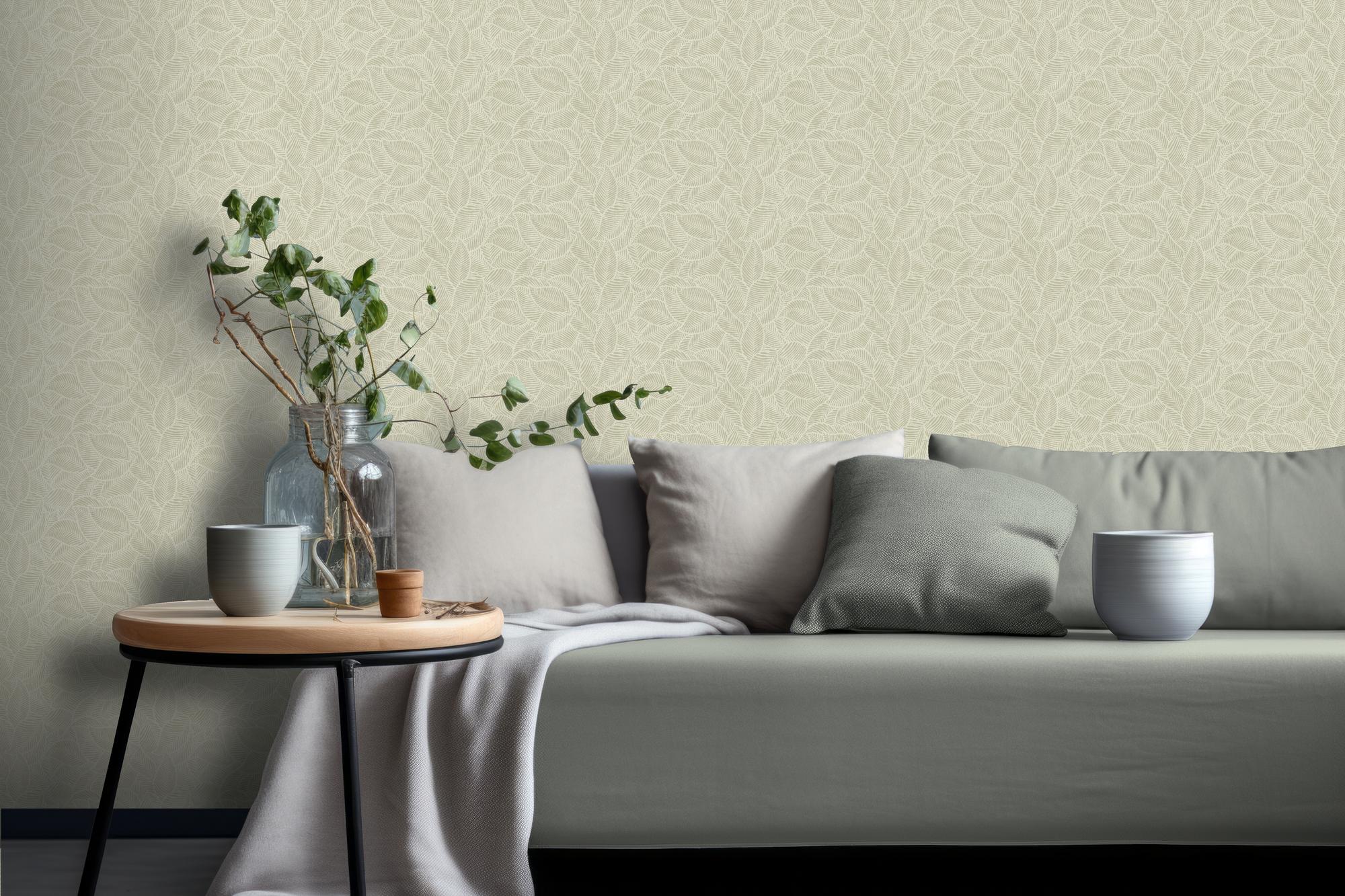 100414AH Leaf Print by Wallpaper by Arthouse