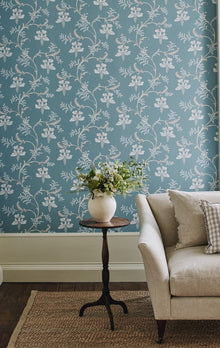 Bellflower Ashdown Navy Wallpaper By Colefax and Fowler