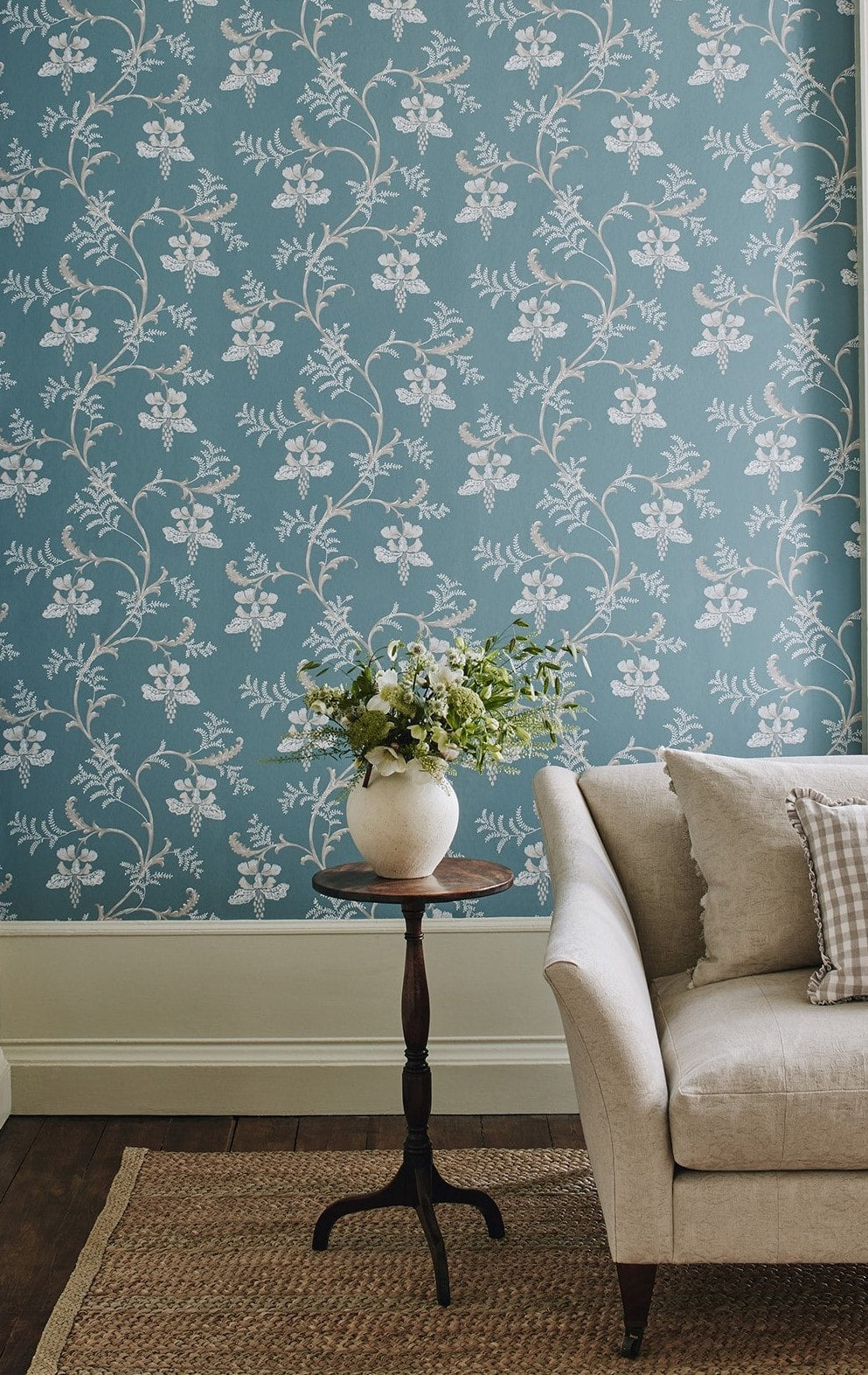 Bellflower Ashdown Navy Wallpaper By Colefax and Fowler