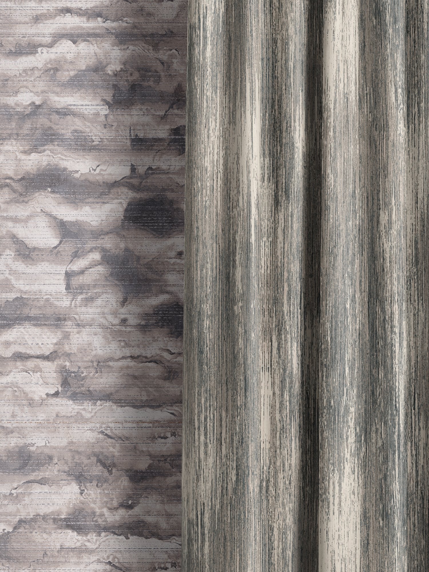 100632EH Huttoll Charcoal Elemental Fabric by Esselle Home