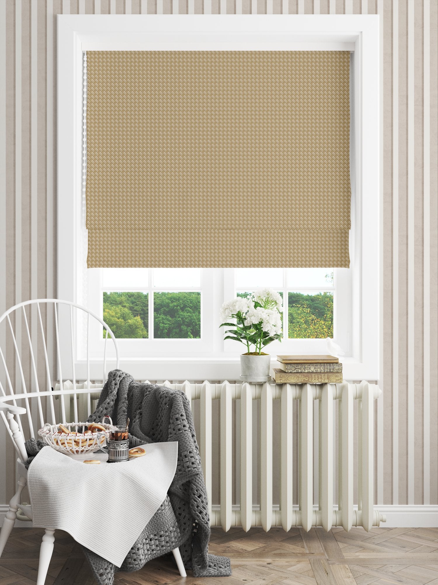 100636EH Millar Ochre A La Mode Fabric by Esselle Home