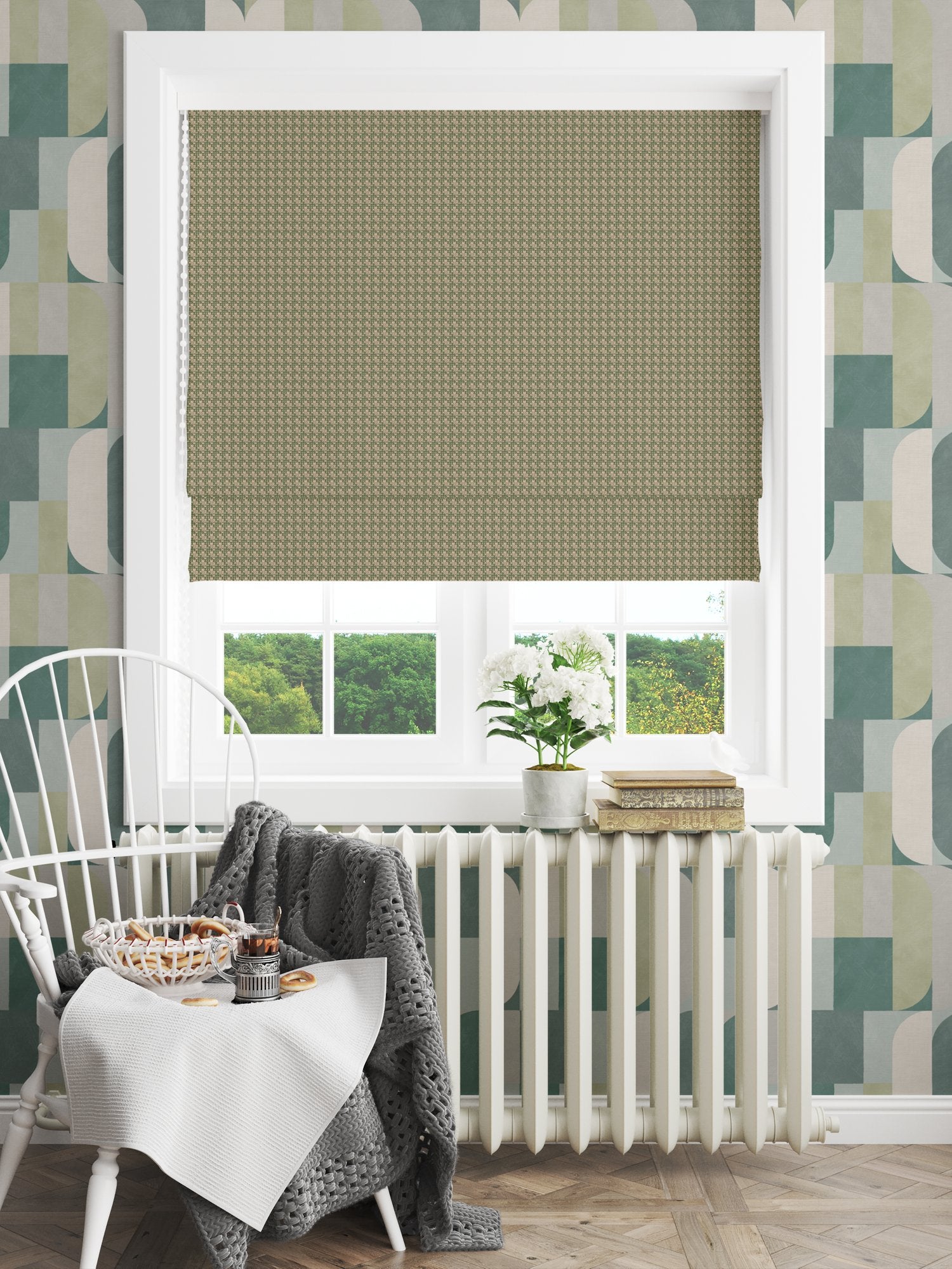100641EH Millar Teal A La Mode Fabric by Esselle Home