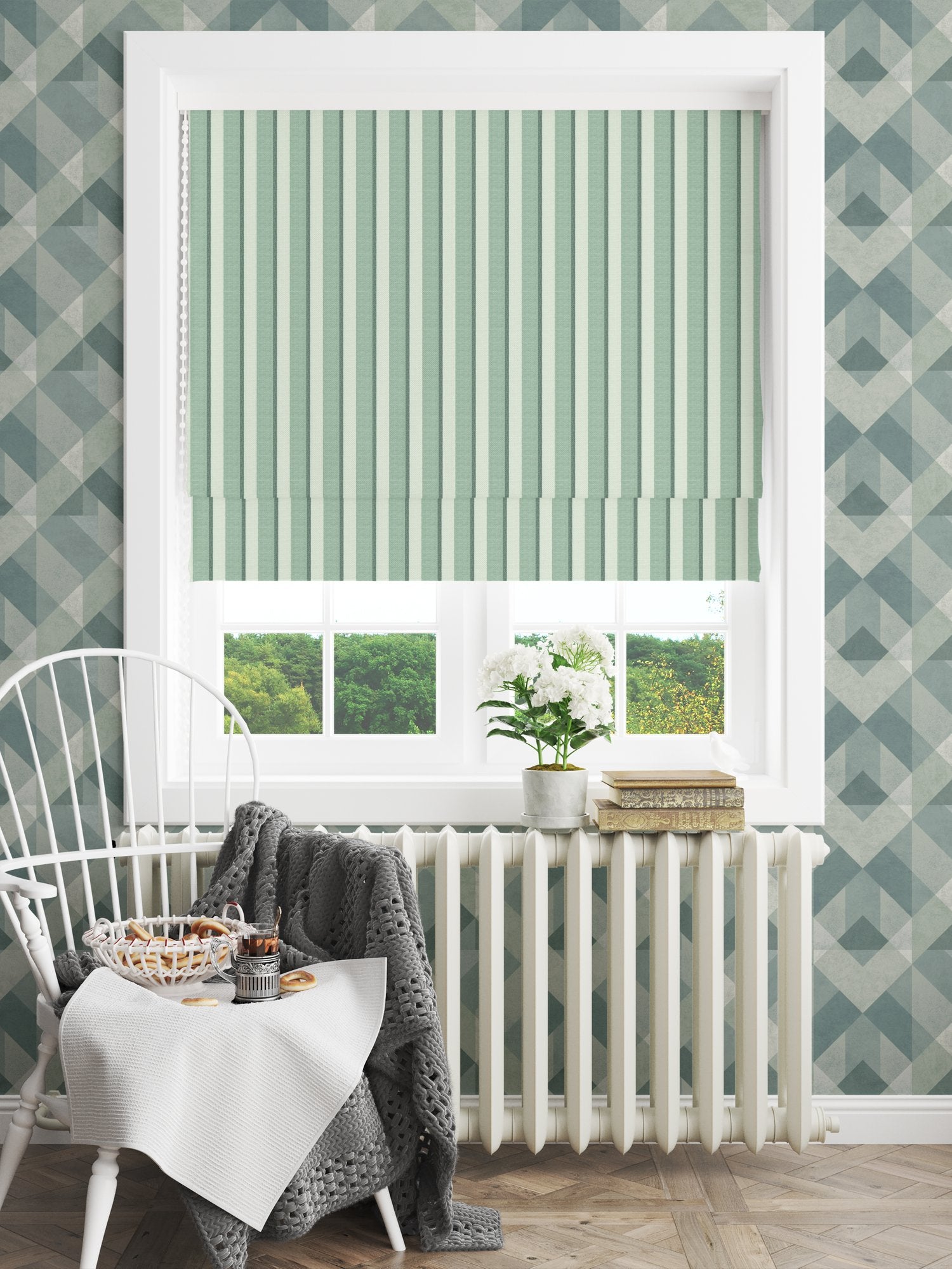100644EH Lolen Green A La Mode Fabric by Esselle Home