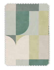 100645EH Atton Green / Natural A La Mode Fabric by Esselle Home