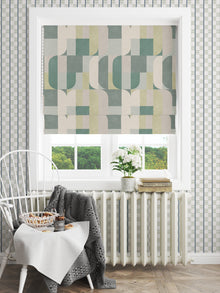 100645EH Atton Green / Natural A La Mode Fabric by Esselle Home