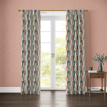 100646EH Atton Salmon / Teal A La Mode Fabric by Esselle Home