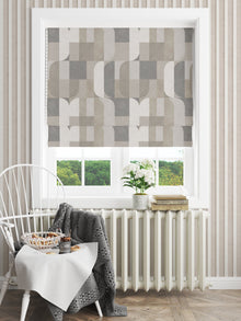 100648EH Atton Natural / Slate A La Mode Fabric by Esselle Home