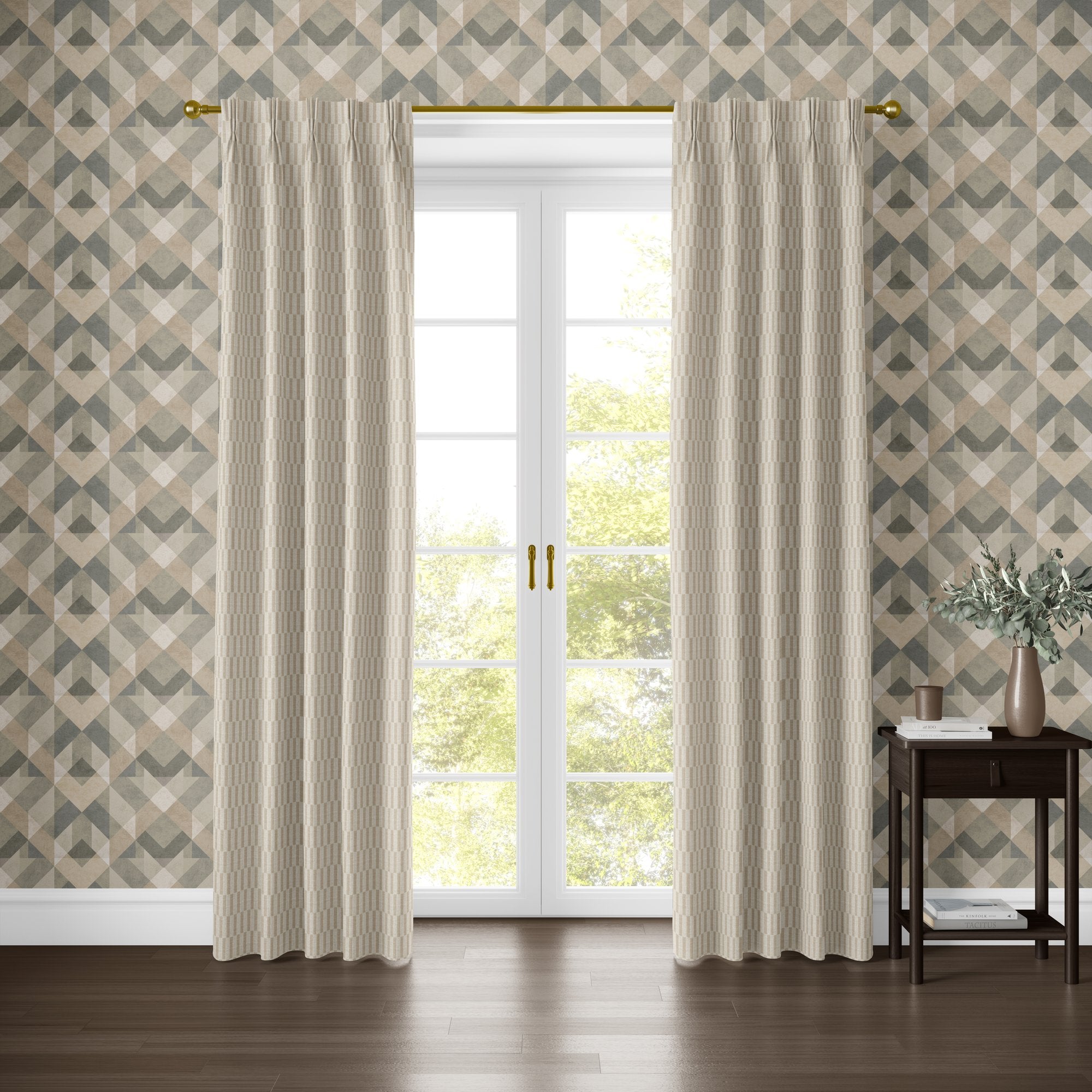 100649EH Disby Natural A La Mode Fabric by Esselle Home