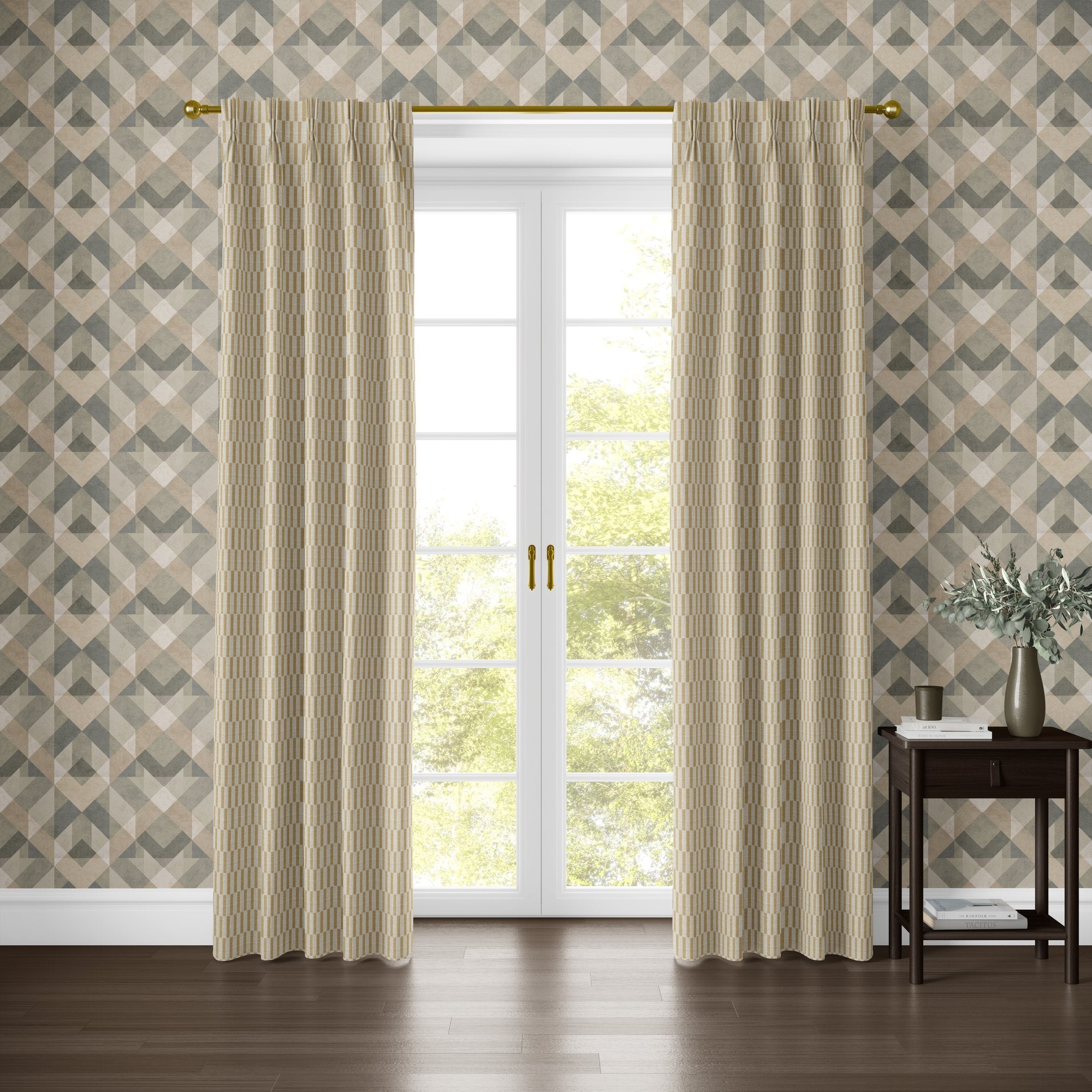 100651EH Disby Ochre A La Mode Fabric by Esselle Home