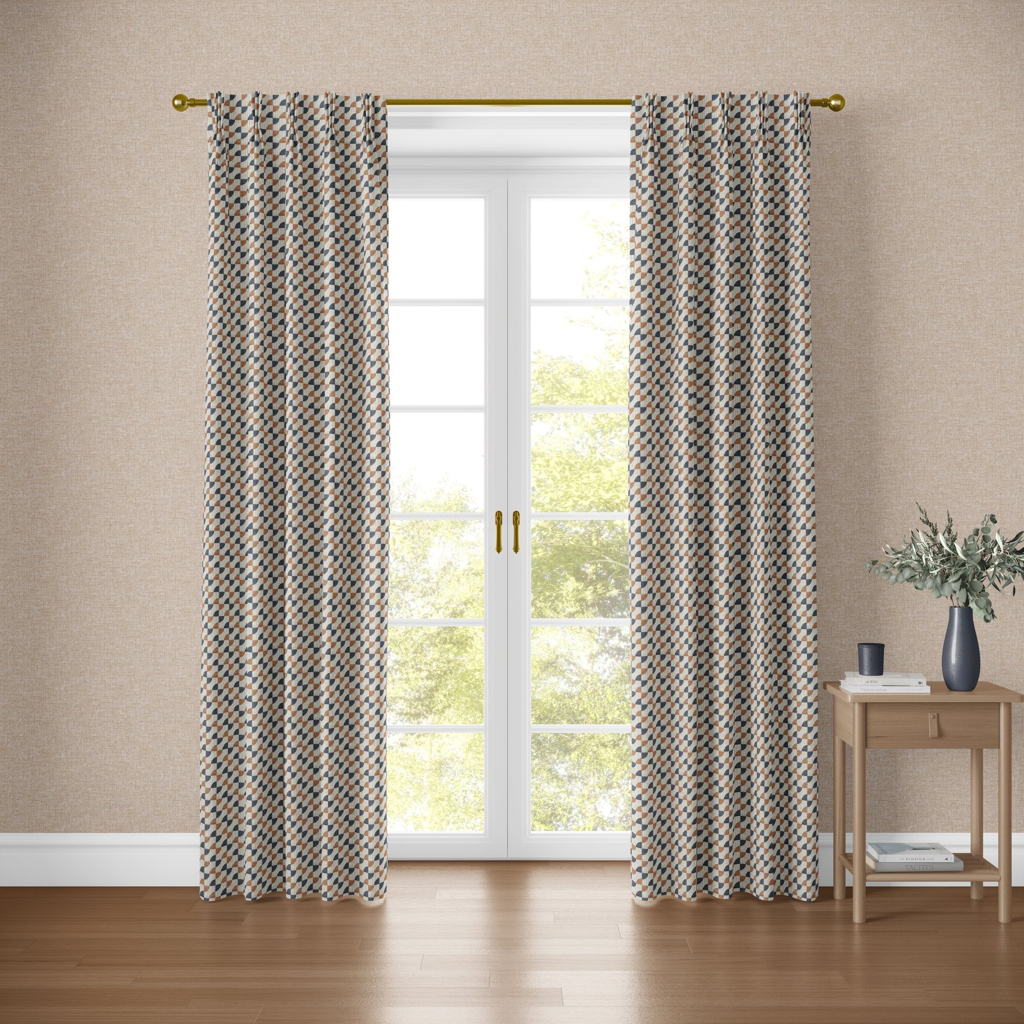 100653EH Dalure Mocha A La Mode Fabric by Esselle Home