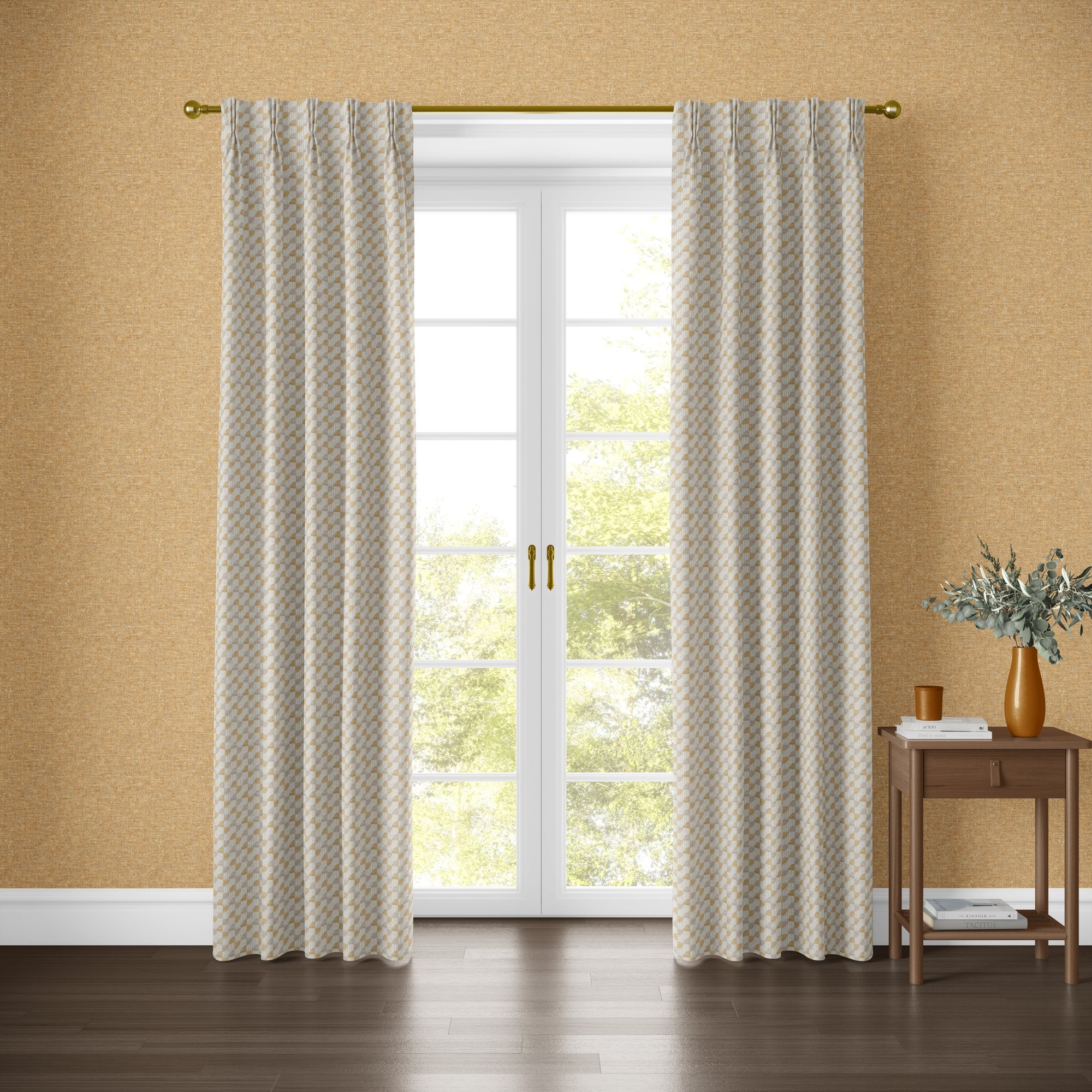 100654EH Dalure Ochre A La Mode Fabric by Esselle Home