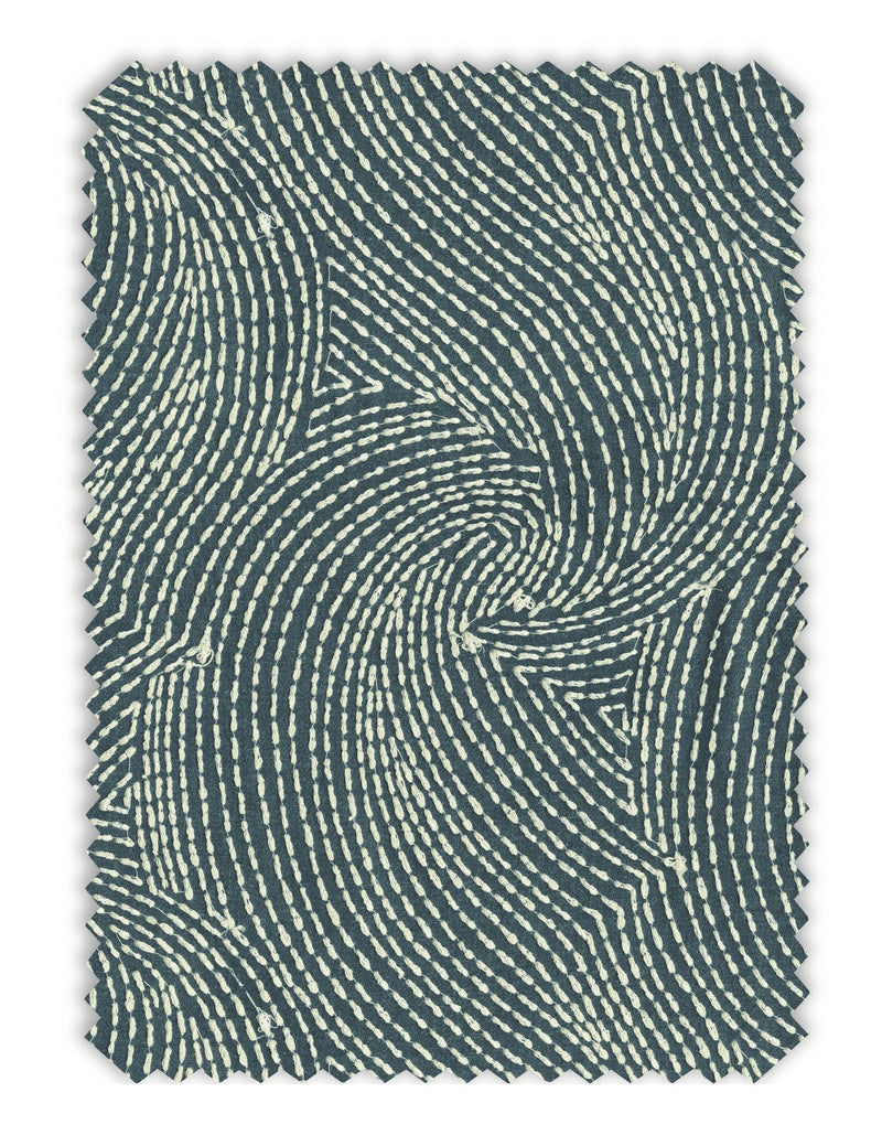 100719EH Hardel Blue Elemental Fabric by Esselle Home