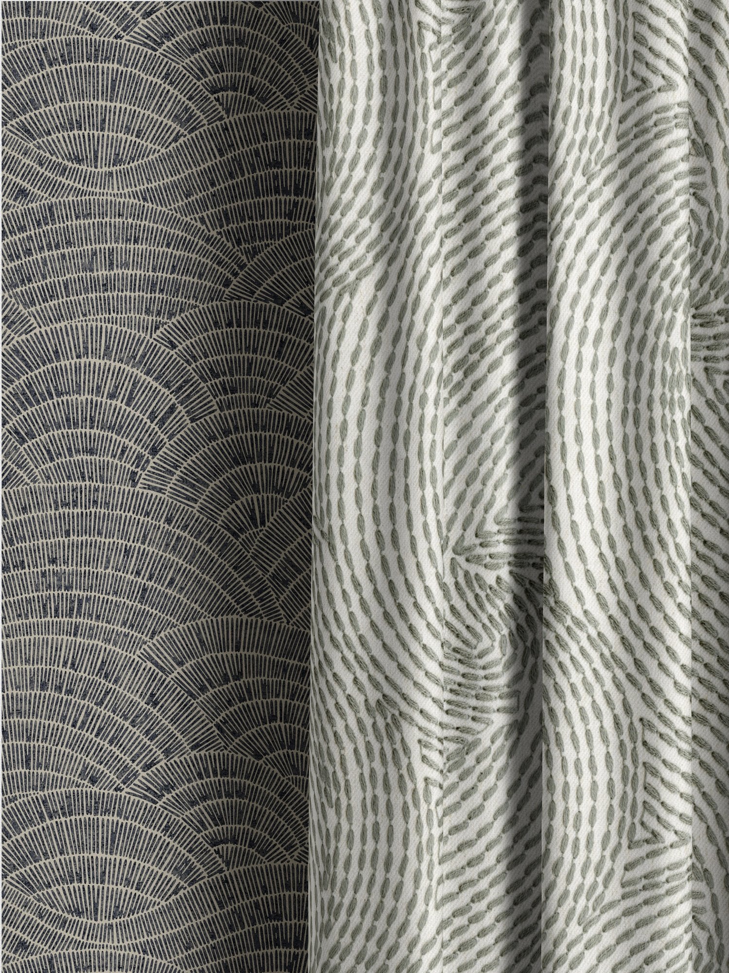 100720EH Hardel Grey Elemental Fabric by Esselle Home