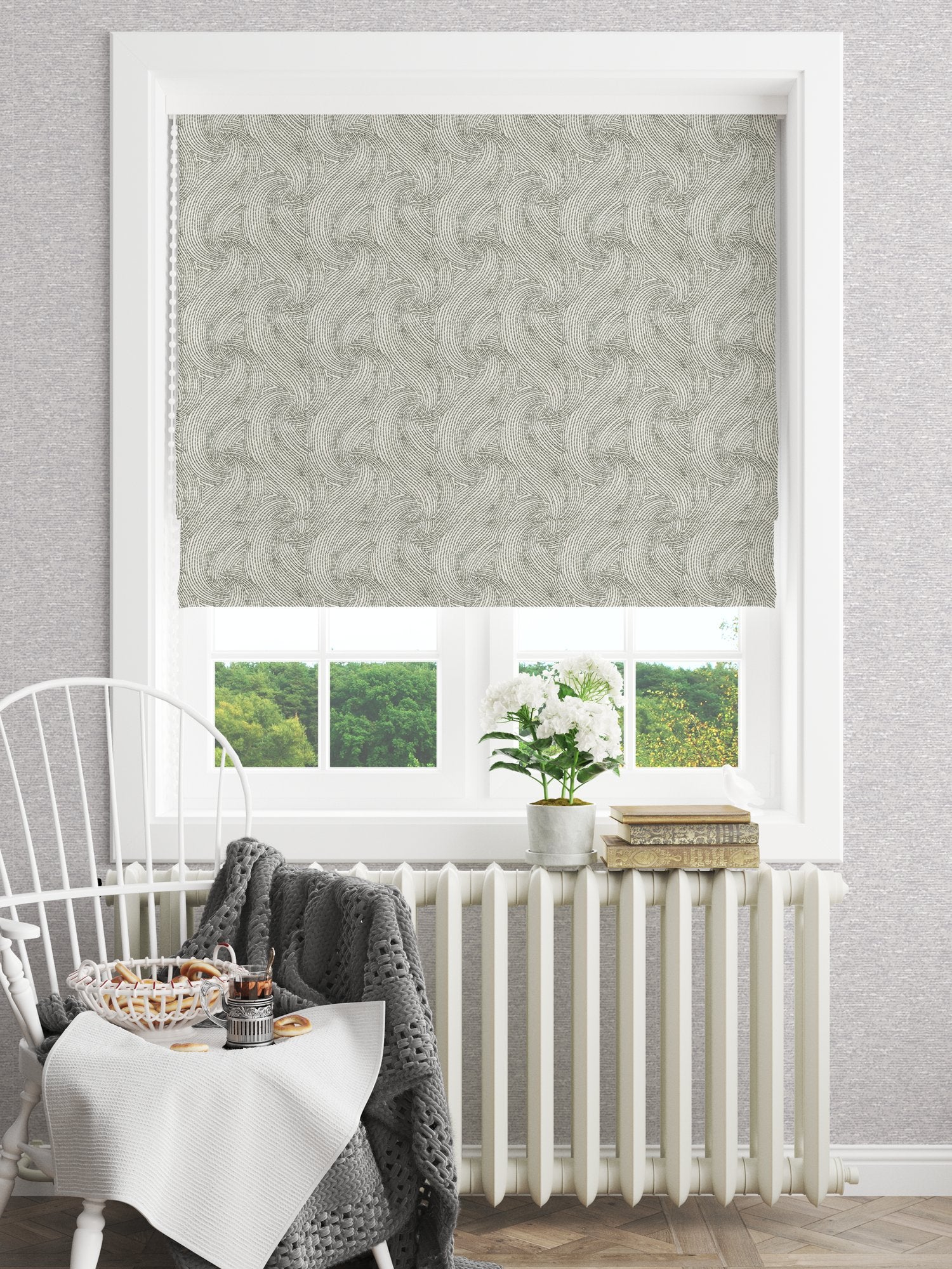 100720EH Hardel Grey Elemental Fabric by Esselle Home