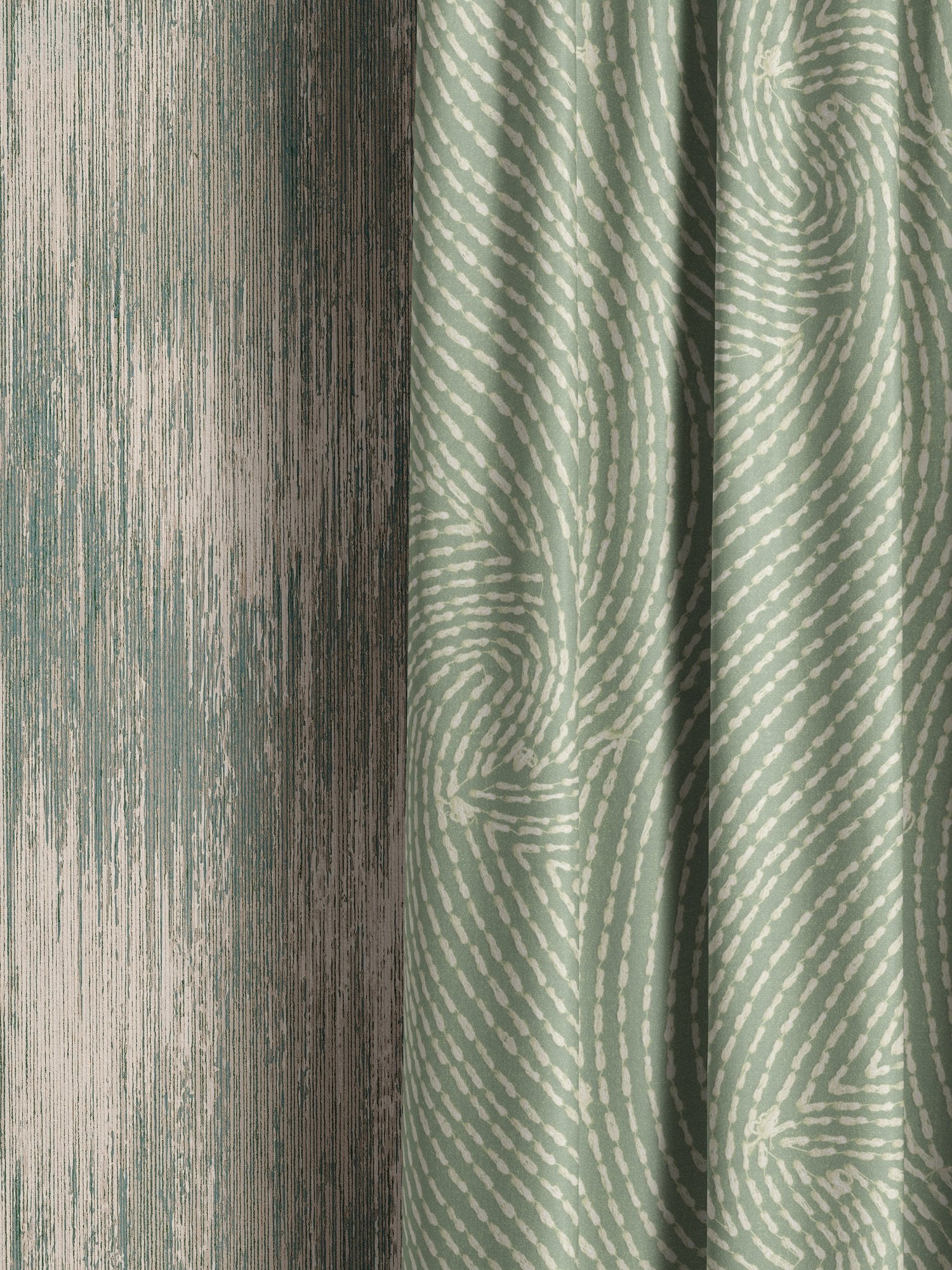 100721EH Hardel Aqua Elemental Fabric by Esselle Home