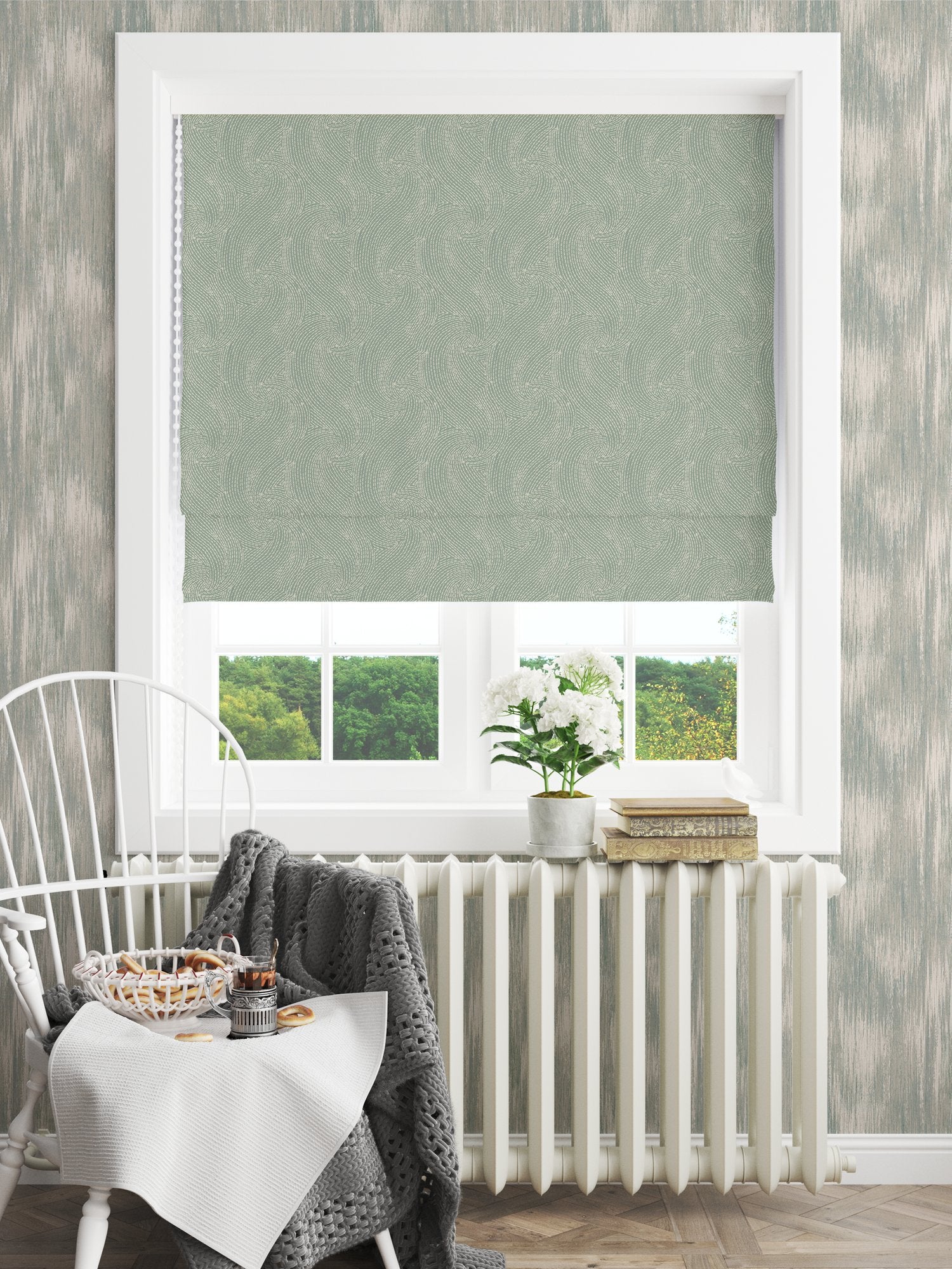 100721EH Hardel Aqua Elemental Fabric by Esselle Home