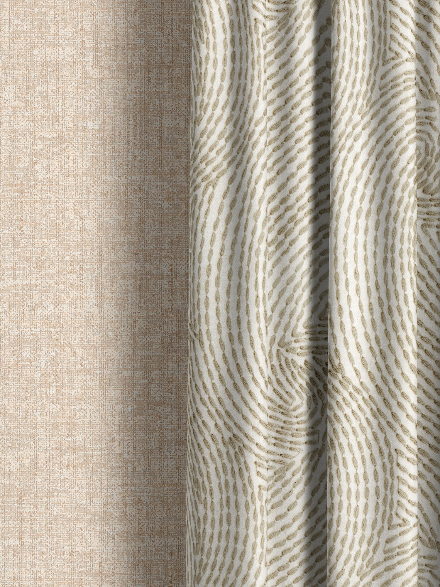 100722EH Hardel Natural Elemental Fabric by Esselle Home