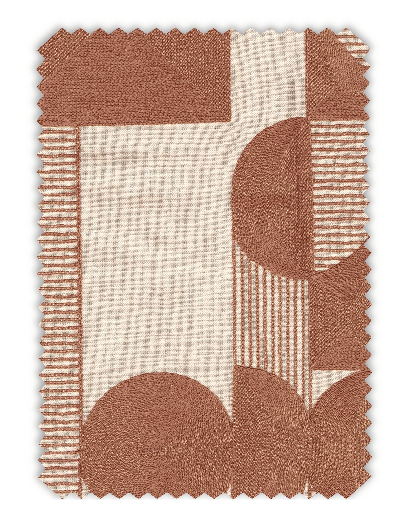 100727EH Beckett Terracotta A La Mode Fabric by Esselle Home