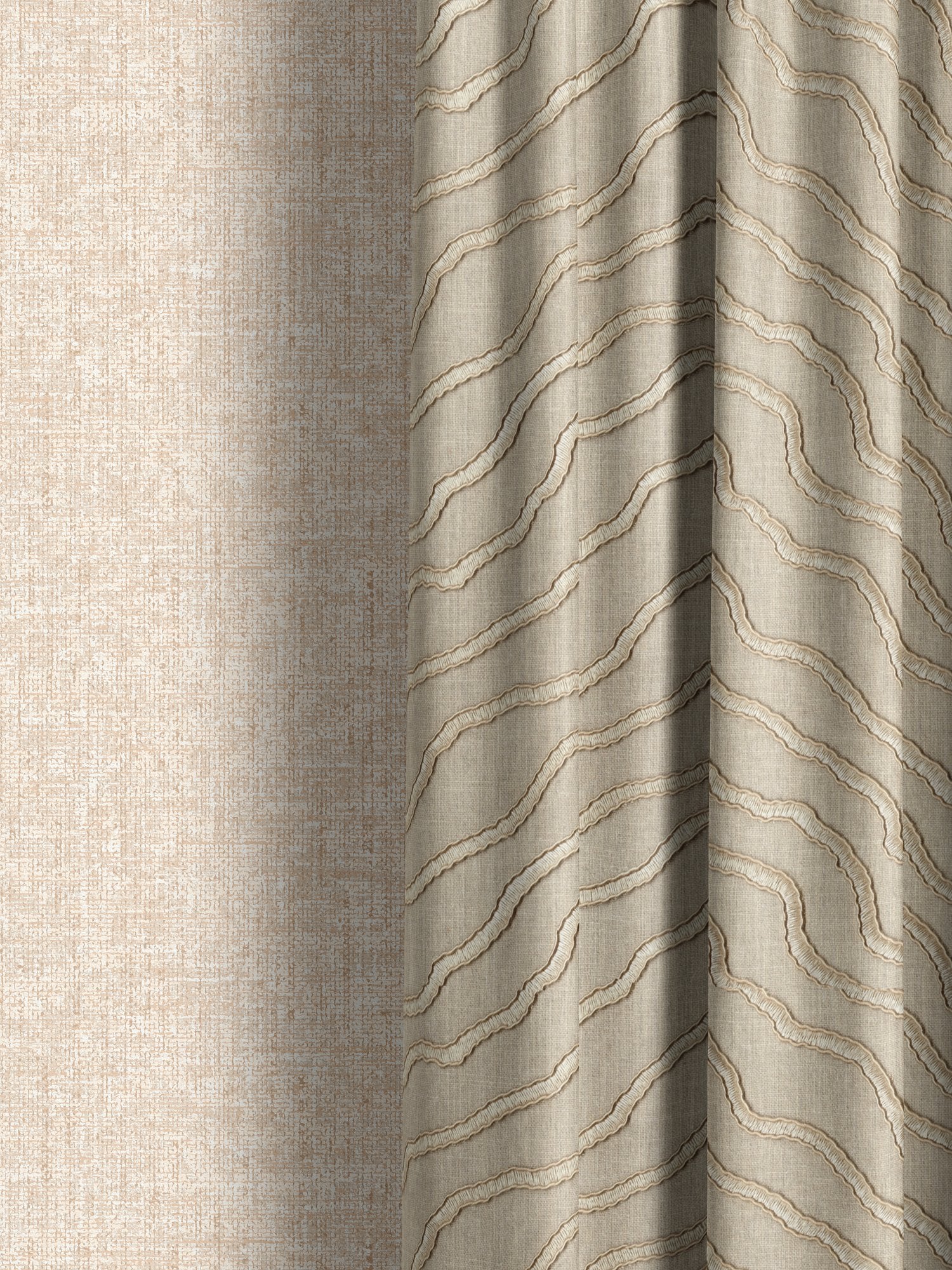 100728EH Sidford Natural Elemental Fabric by Esselle Home