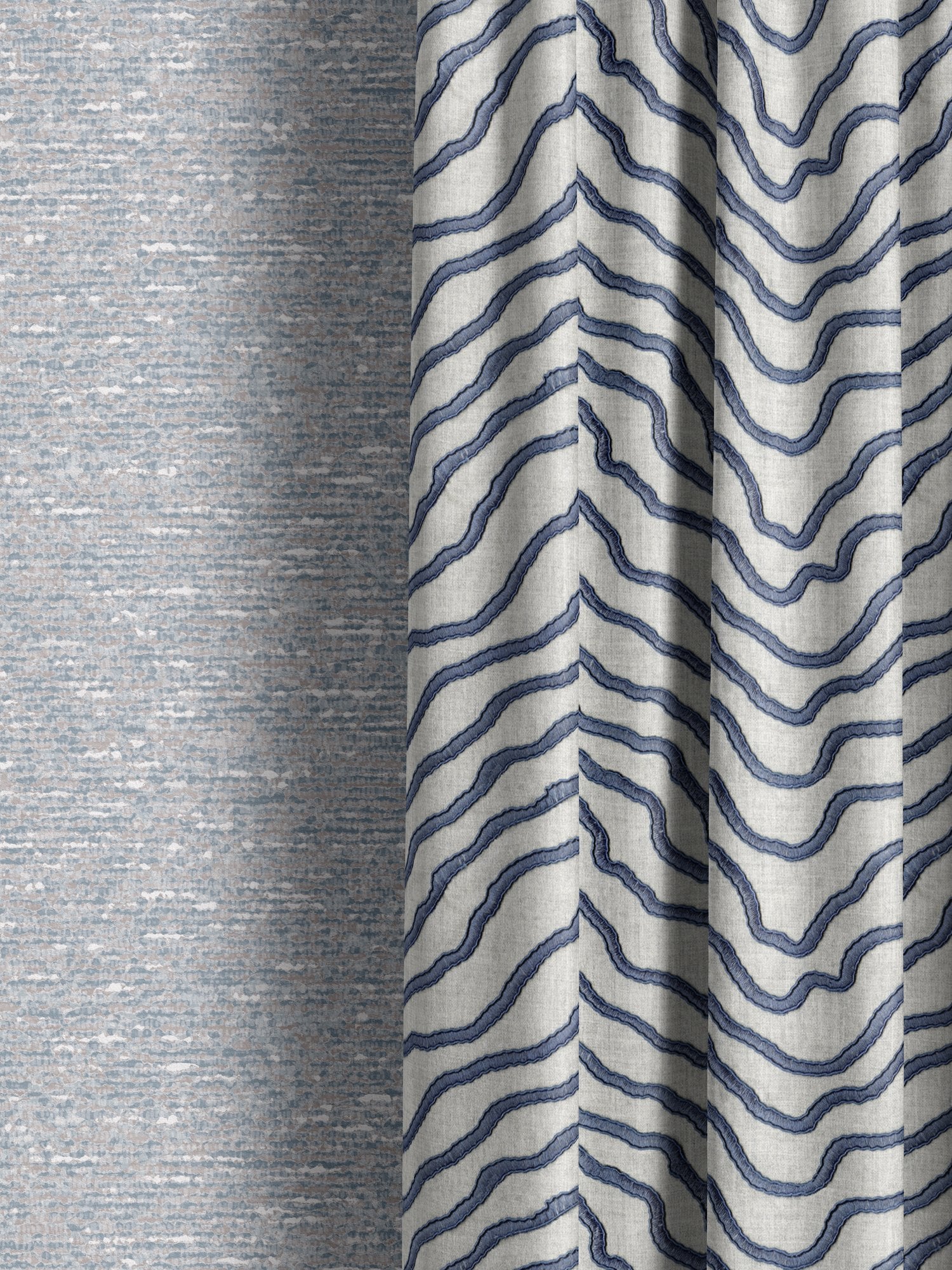 100729EH Sidford Blue Elemental Fabric by Esselle Home