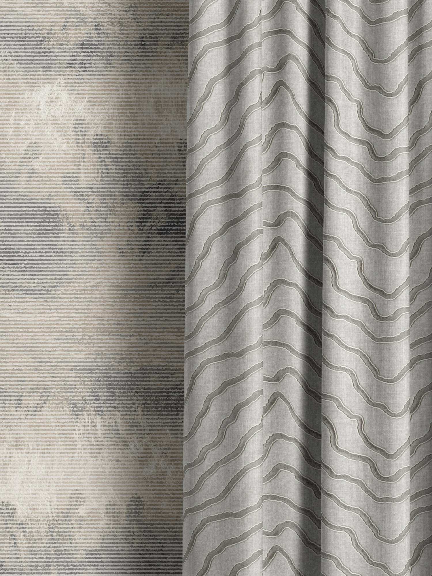 100730EH Sidford Silver Elemental Fabric by Esselle Home
