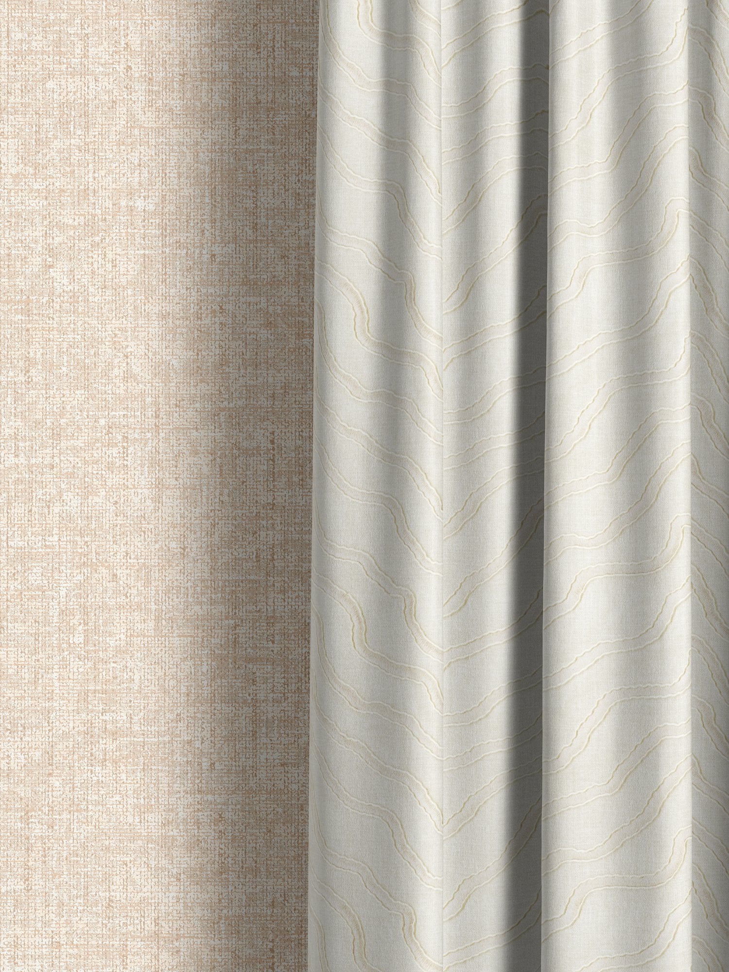 100731EH Sidford White Elemental Fabric by Esselle Home
