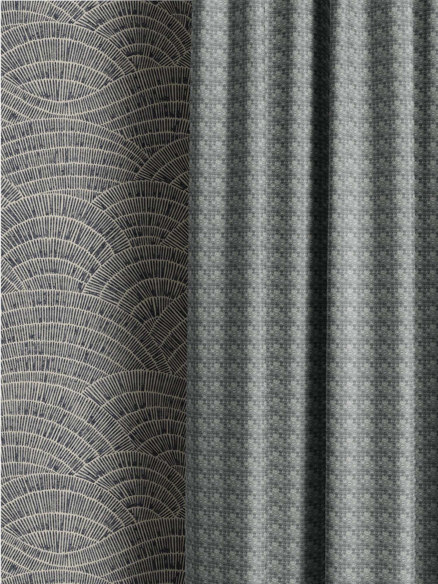 100734EH Millar Charcoal A La Mode Fabric by Esselle Home