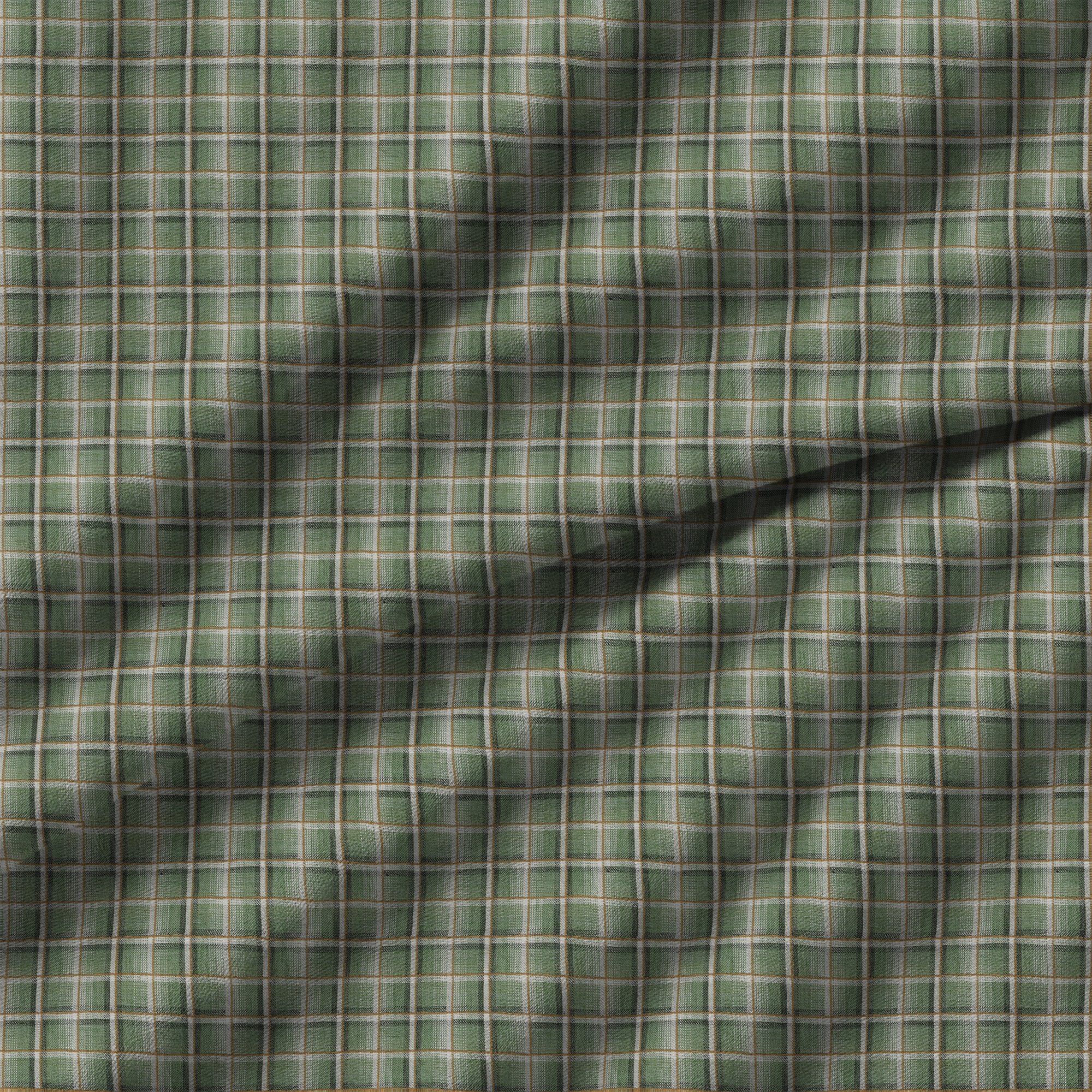 100799BH Baxter Green/Brown Belfield Fabric by Belfield Home