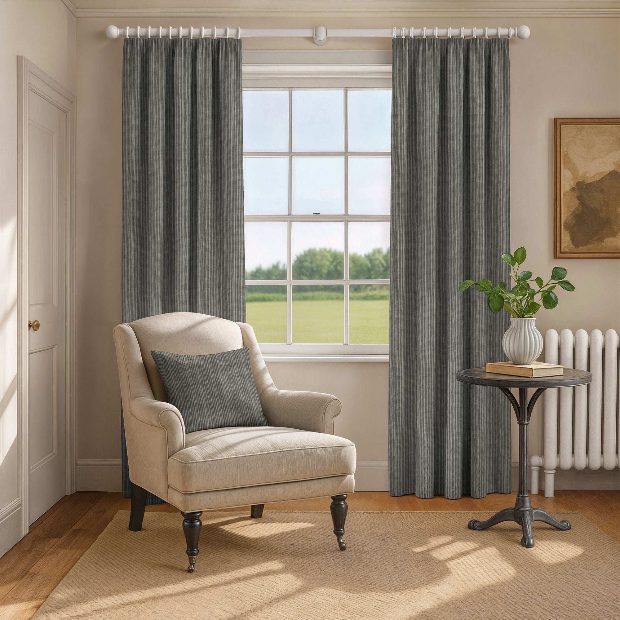 100856BH Bonham Slate Belfield Fabric by Belfield Home