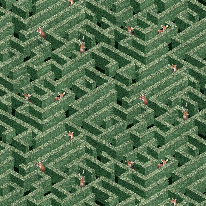 JMW-100901 Labyrinth with Deer Wallpaper by Josephine Munsey