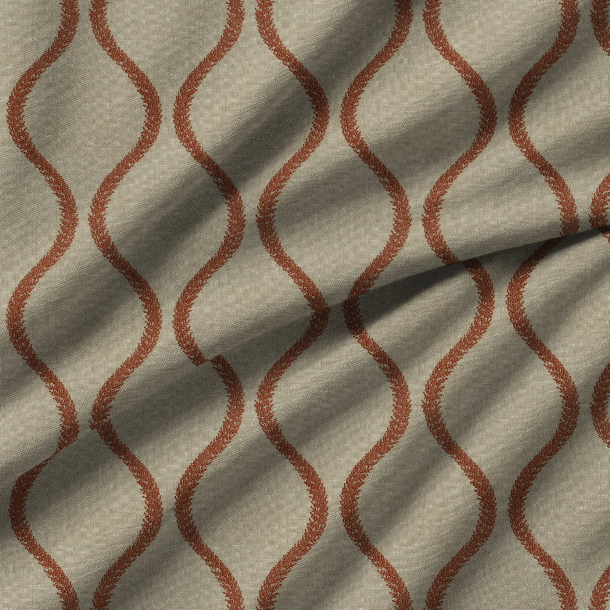 100906BH Walmer Rust Belfield Fabric by Belfield Home