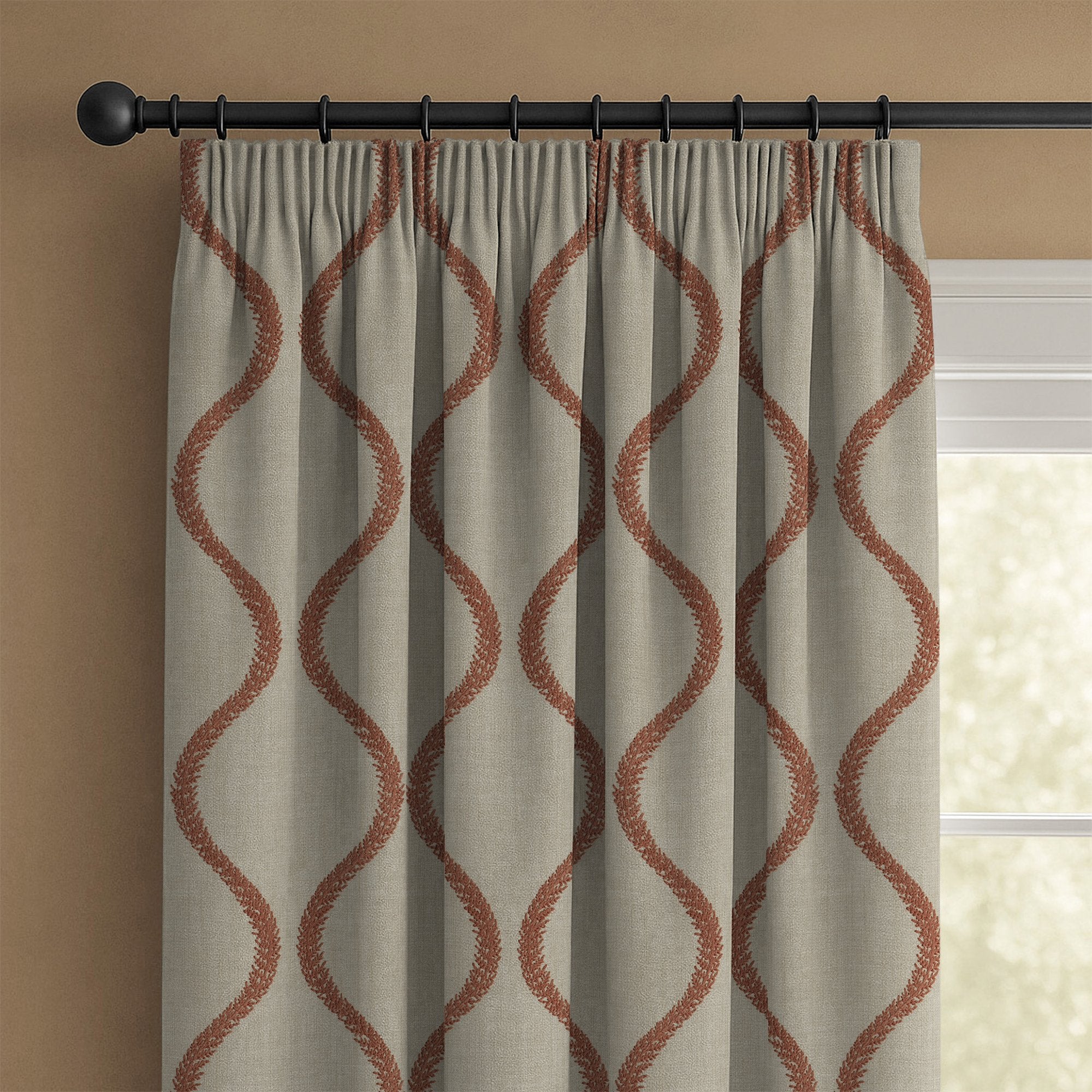 100906BH Walmer Rust Belfield Fabric by Belfield Home