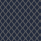 100907BH Walmer Navy Belfield Fabric by Belfield Home