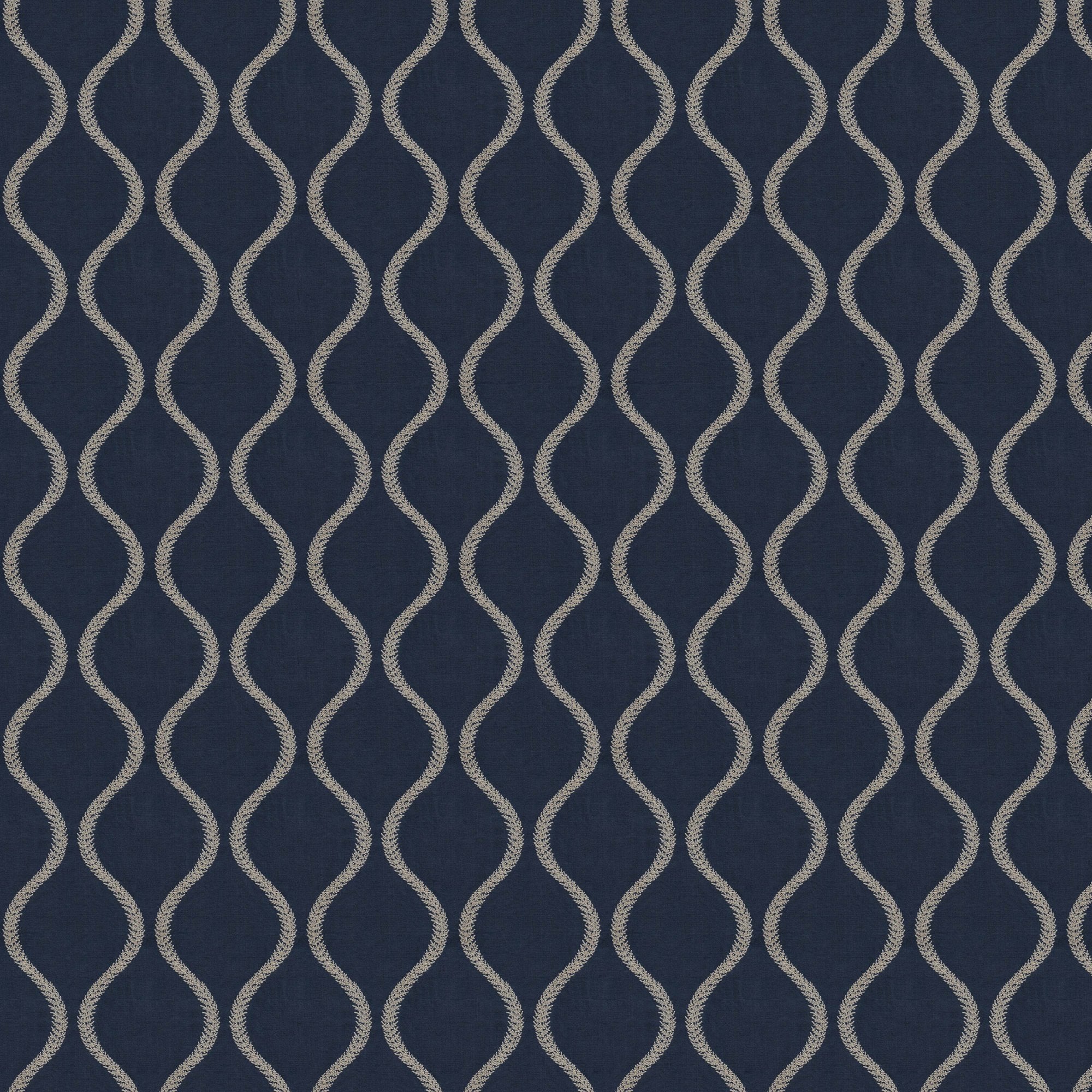 100907BH Walmer Navy Belfield Fabric by Belfield Home