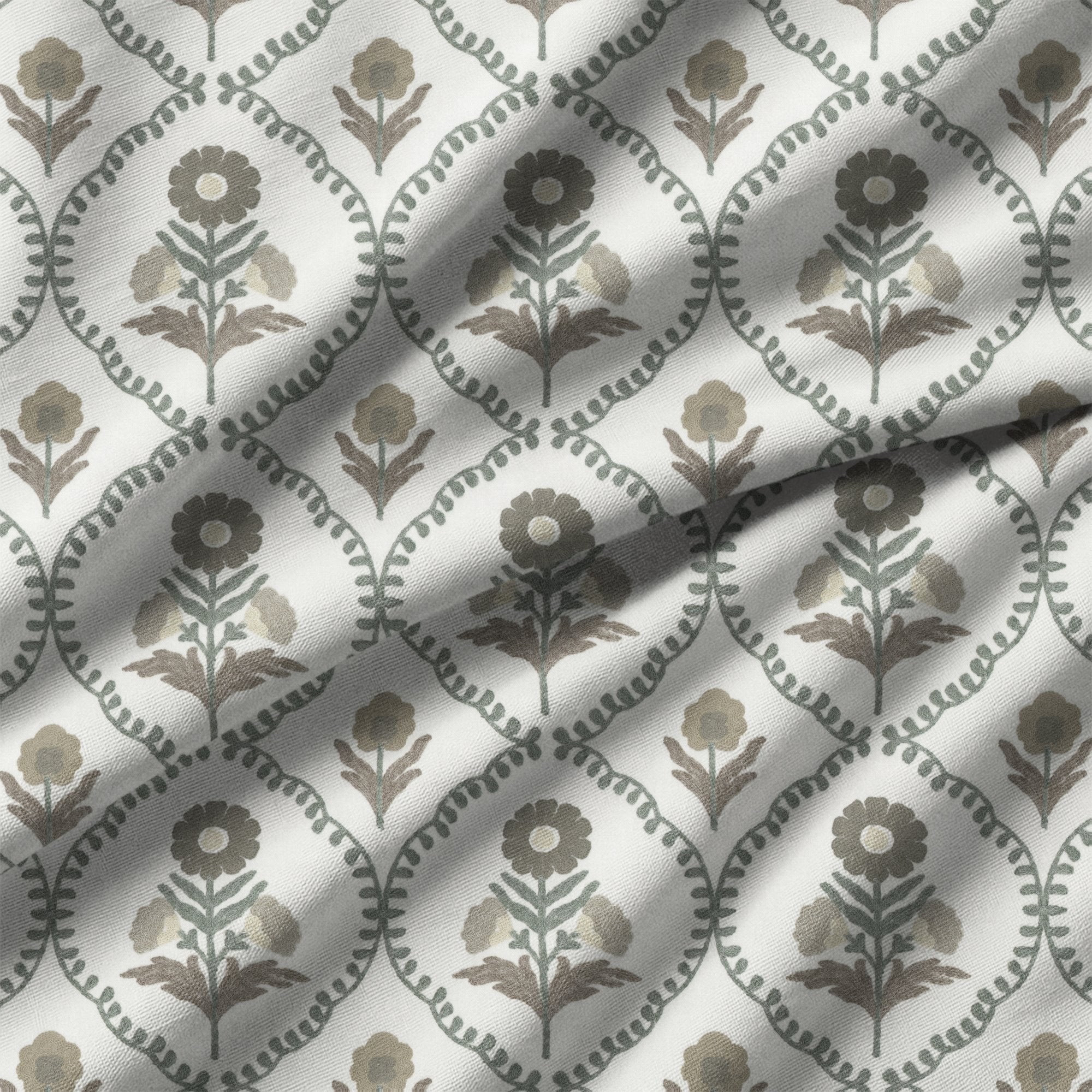 100908BH Milford Natural/Grey Belfield Fabric by Belfield Home