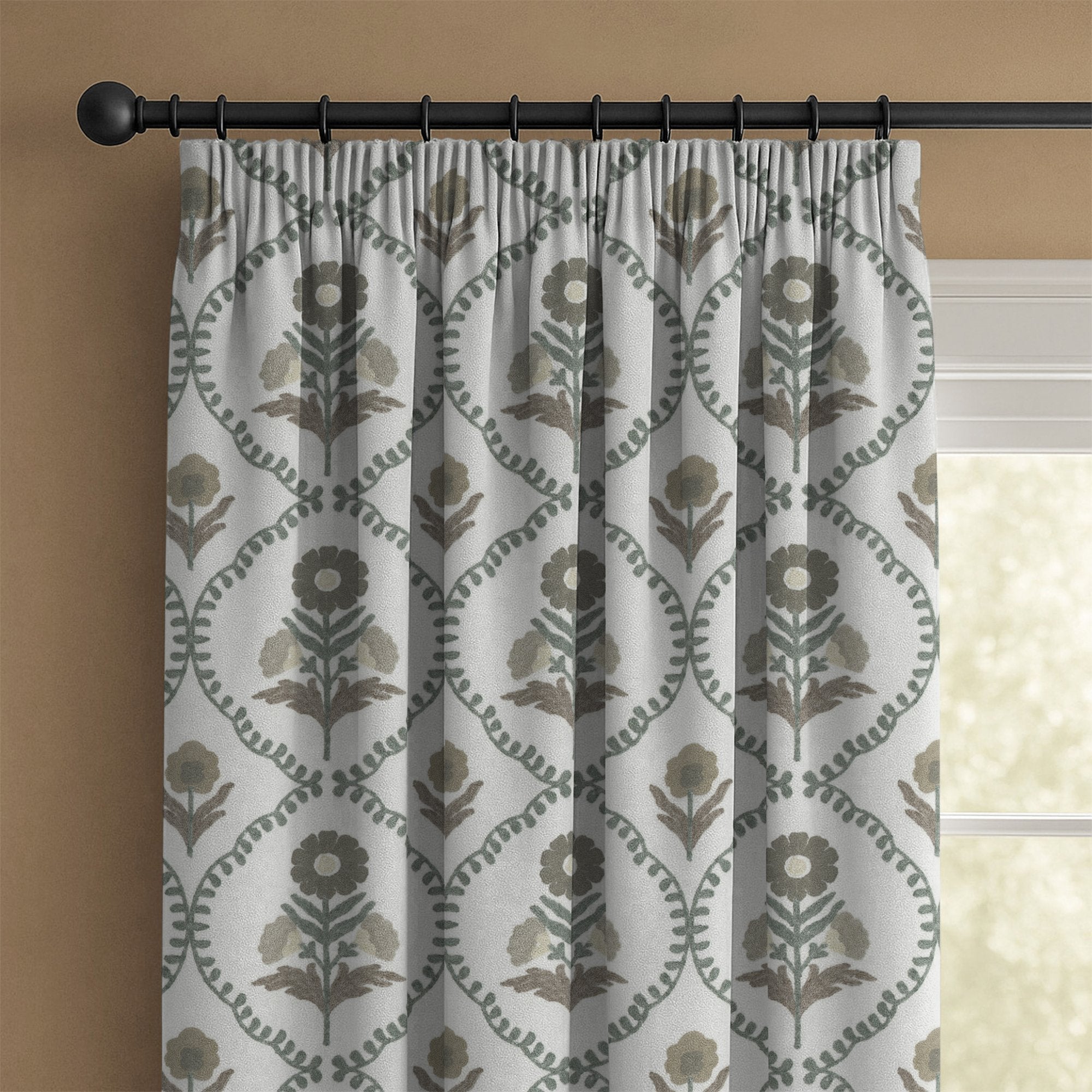 100908BH Milford Natural/Grey Belfield Fabric by Belfield Home