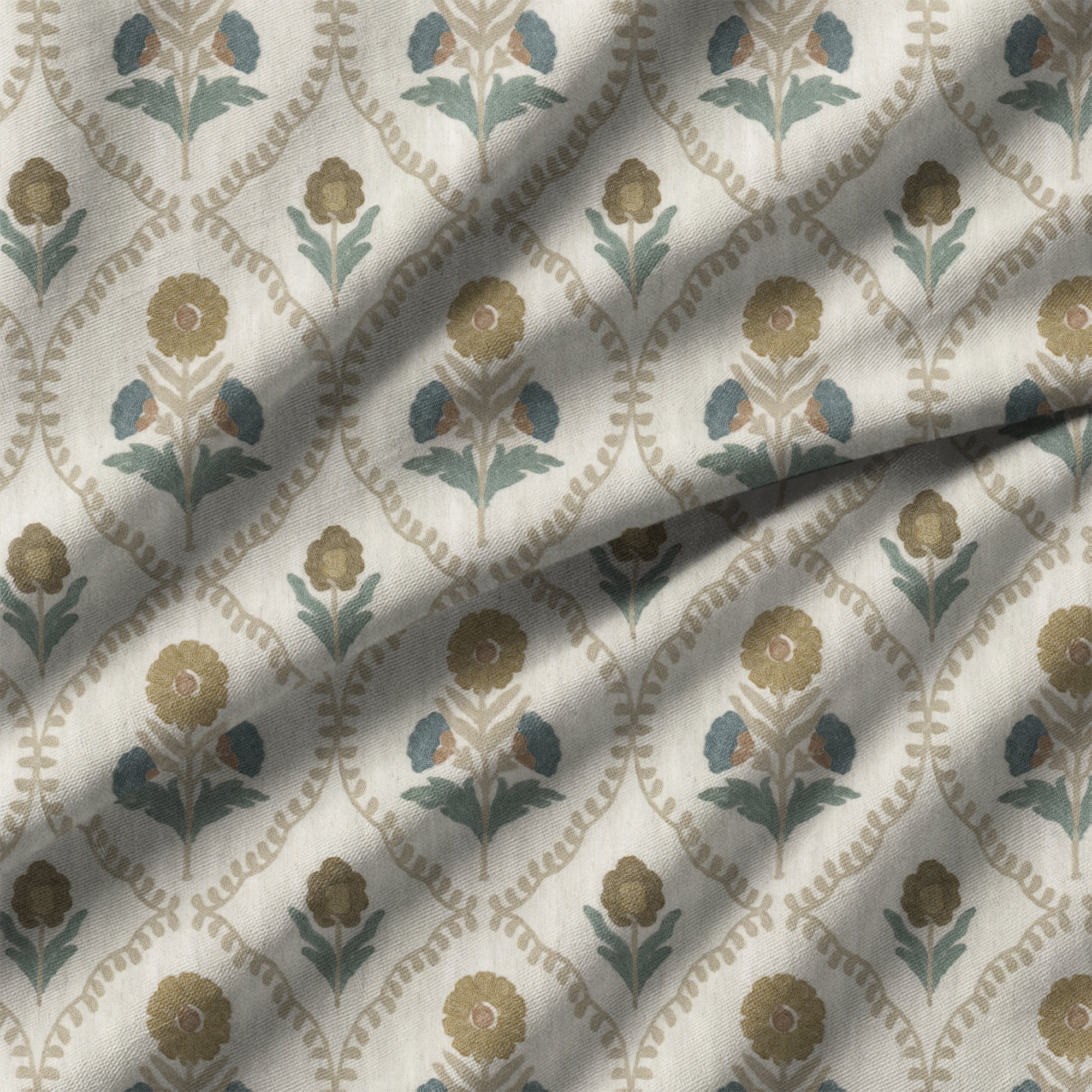100909BH Milford Natural/Ochre Belfield Fabric by Belfield Home