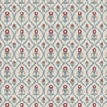 Milford Blue / Burgundy Belfield Fabric by Belfield Home
