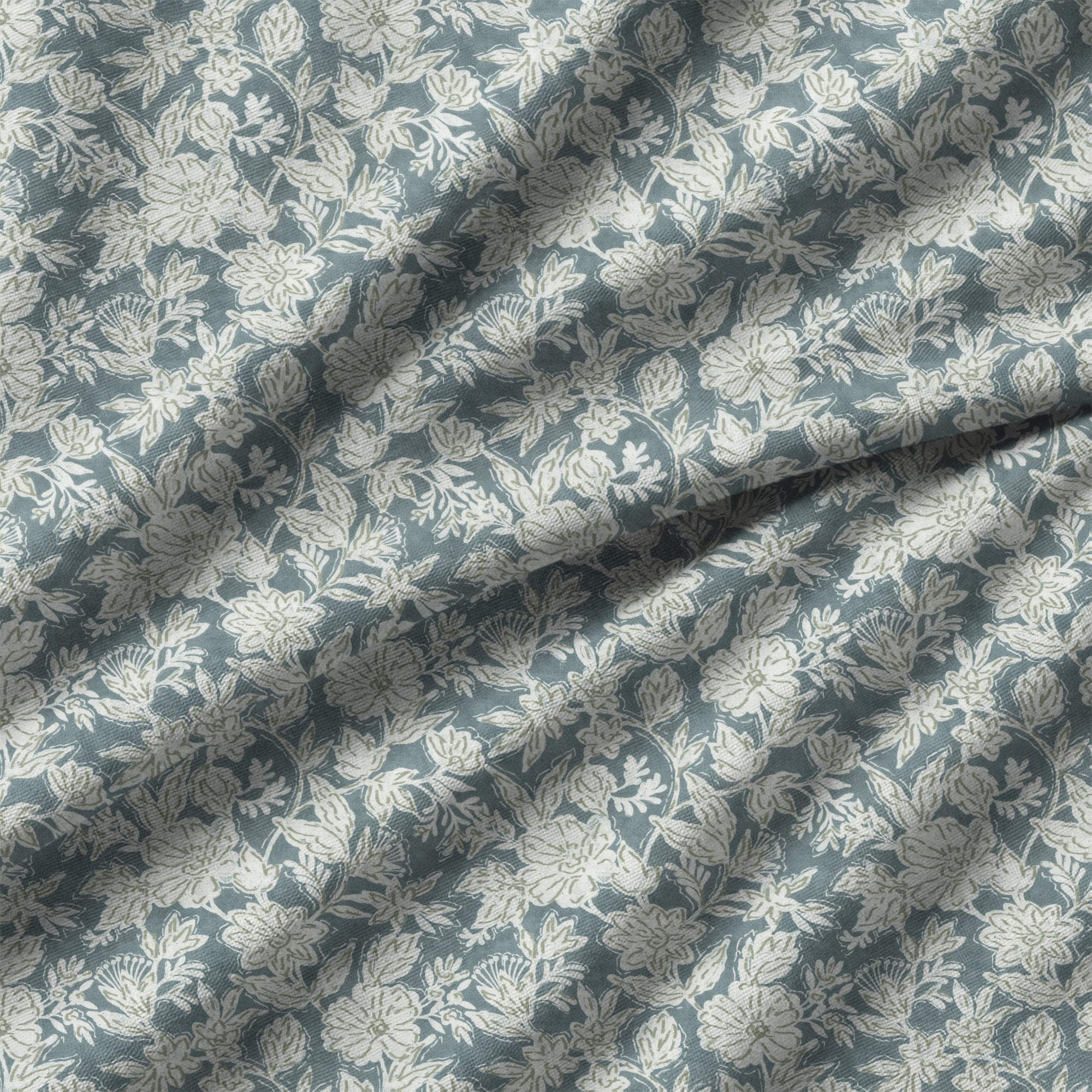 100938BH Sedley Blue Belfield Fabric by Belfield Home
