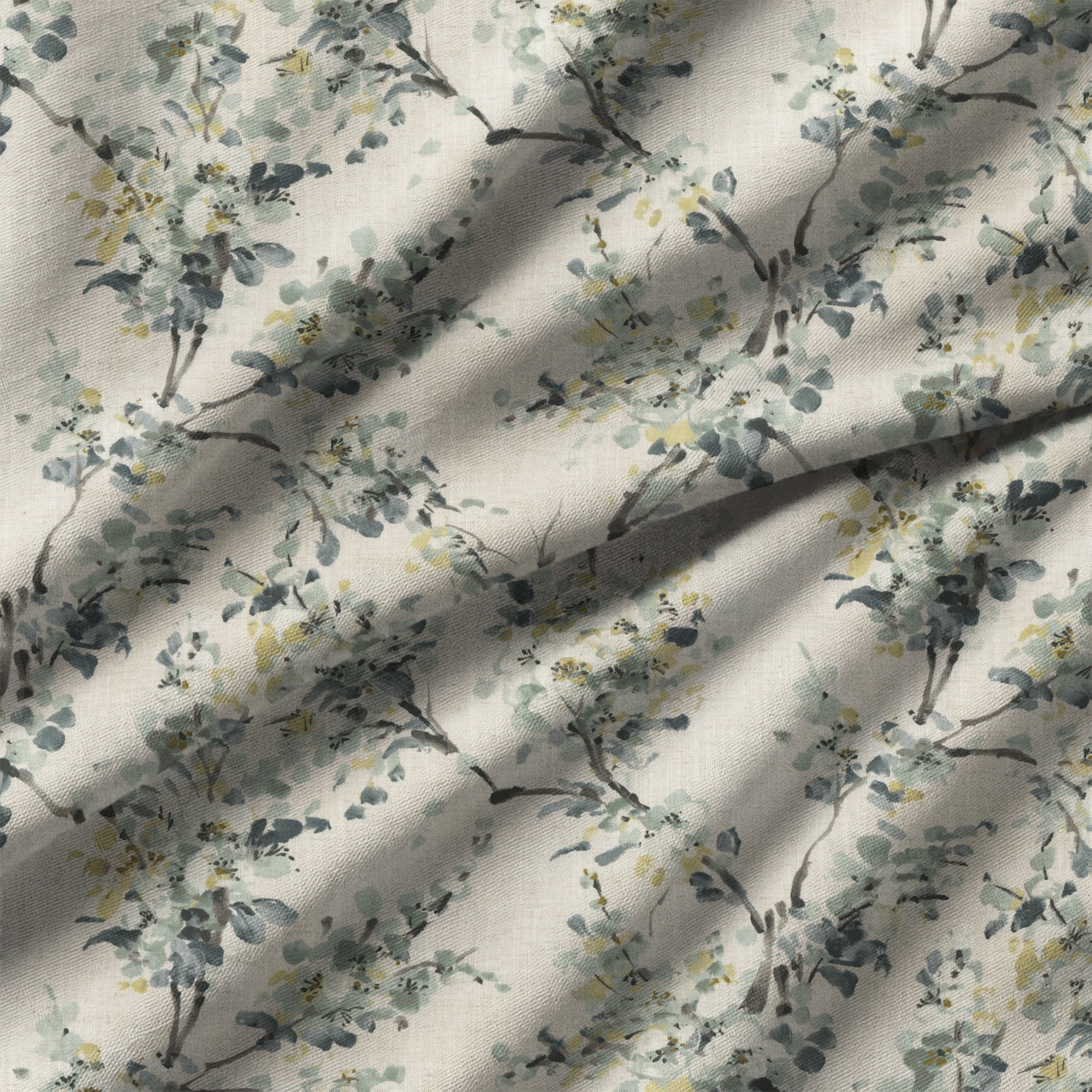 100944BH Thorpe Azure/Linen Belfield Fabric by Belfield Home