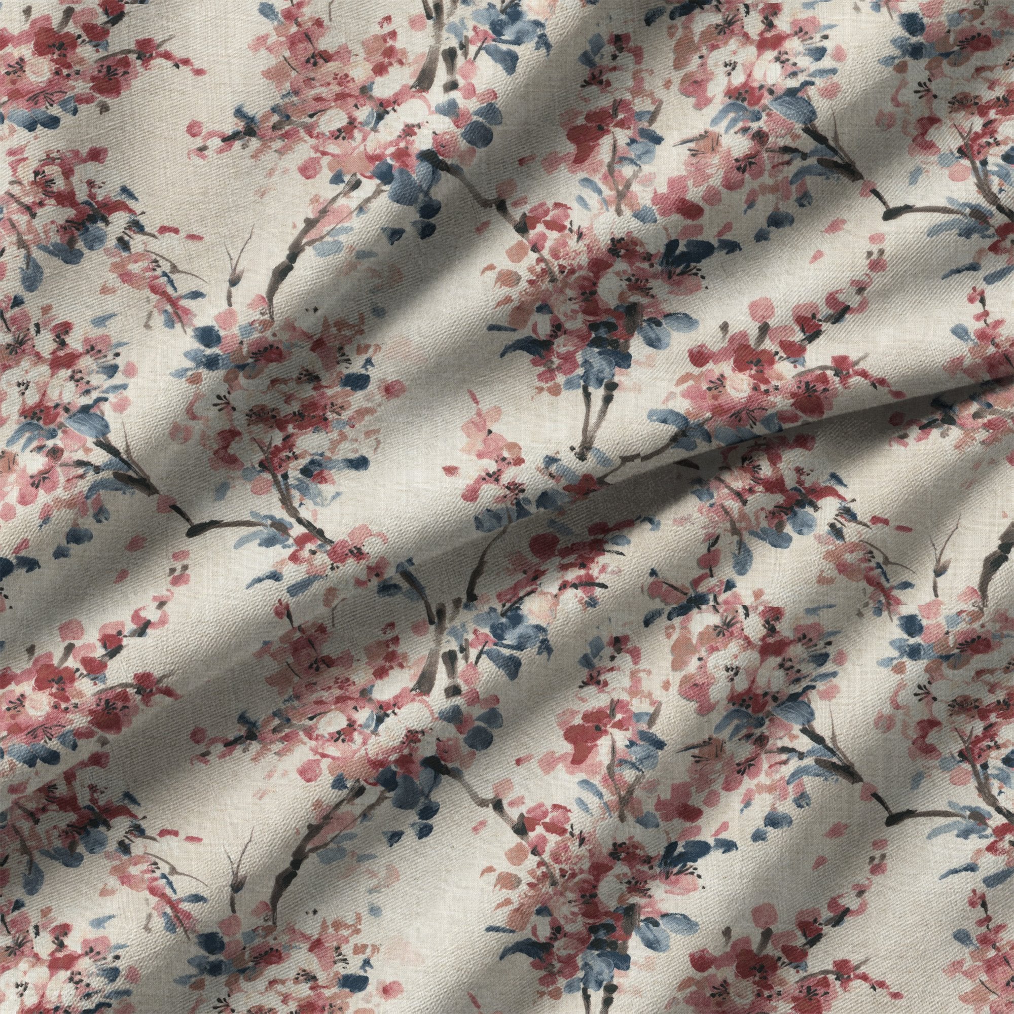 100946BH Thorpe Pink/Linen Belfield Fabric by Belfield Home