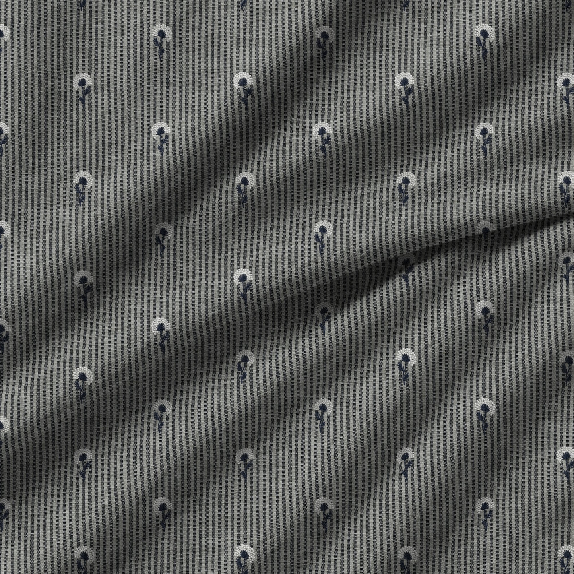 100950BH Abbey Navy Belfield Fabric by Belfield Home